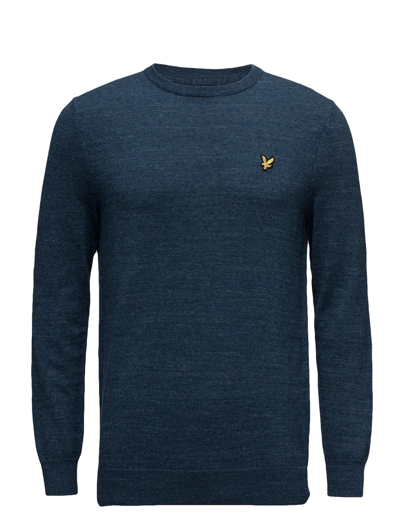 Lyle & Scott - Crew Neck Cotton Linen Jumper - dark navy marl - 1