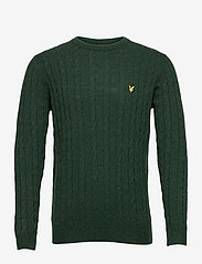Lyle & Scott - Cable Jumper - basic knitwear - dark green marl - 0