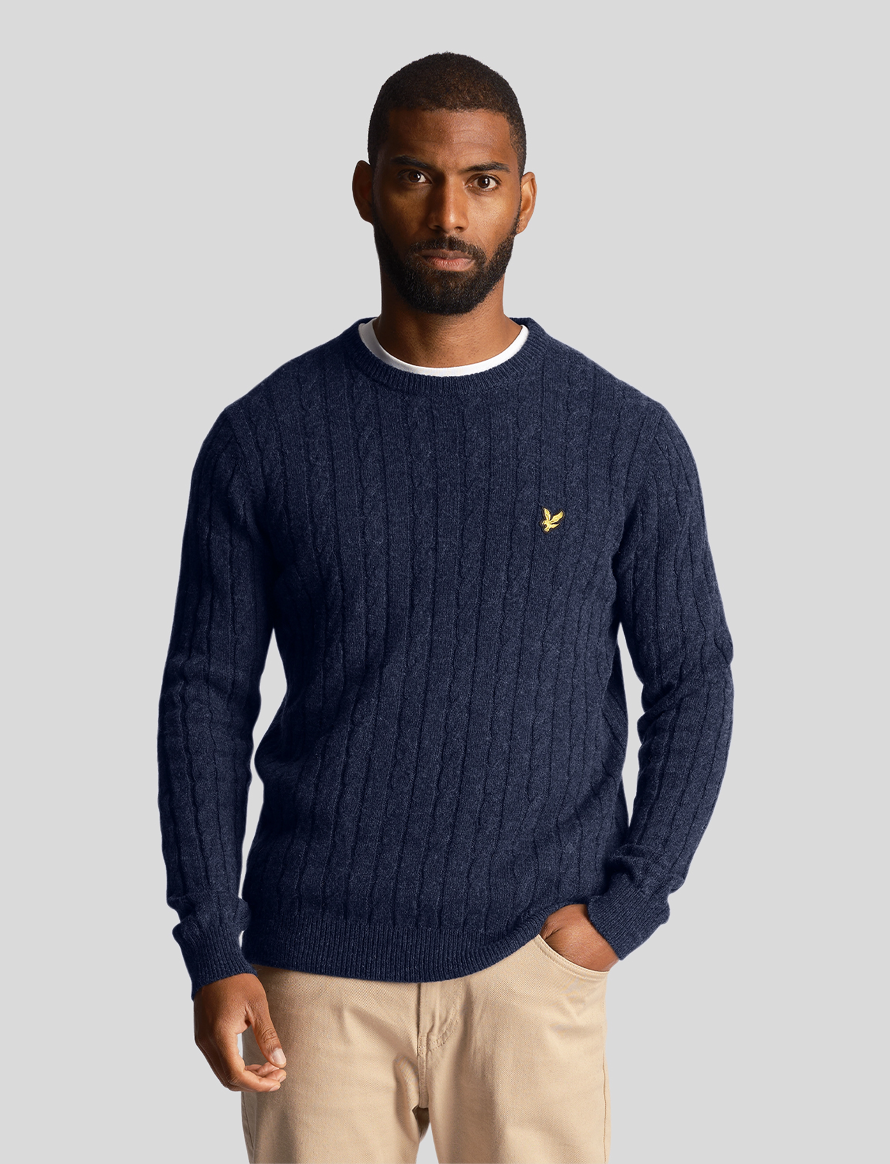 Lyle & Scott - Cable Jumper - dark navy marl - 2