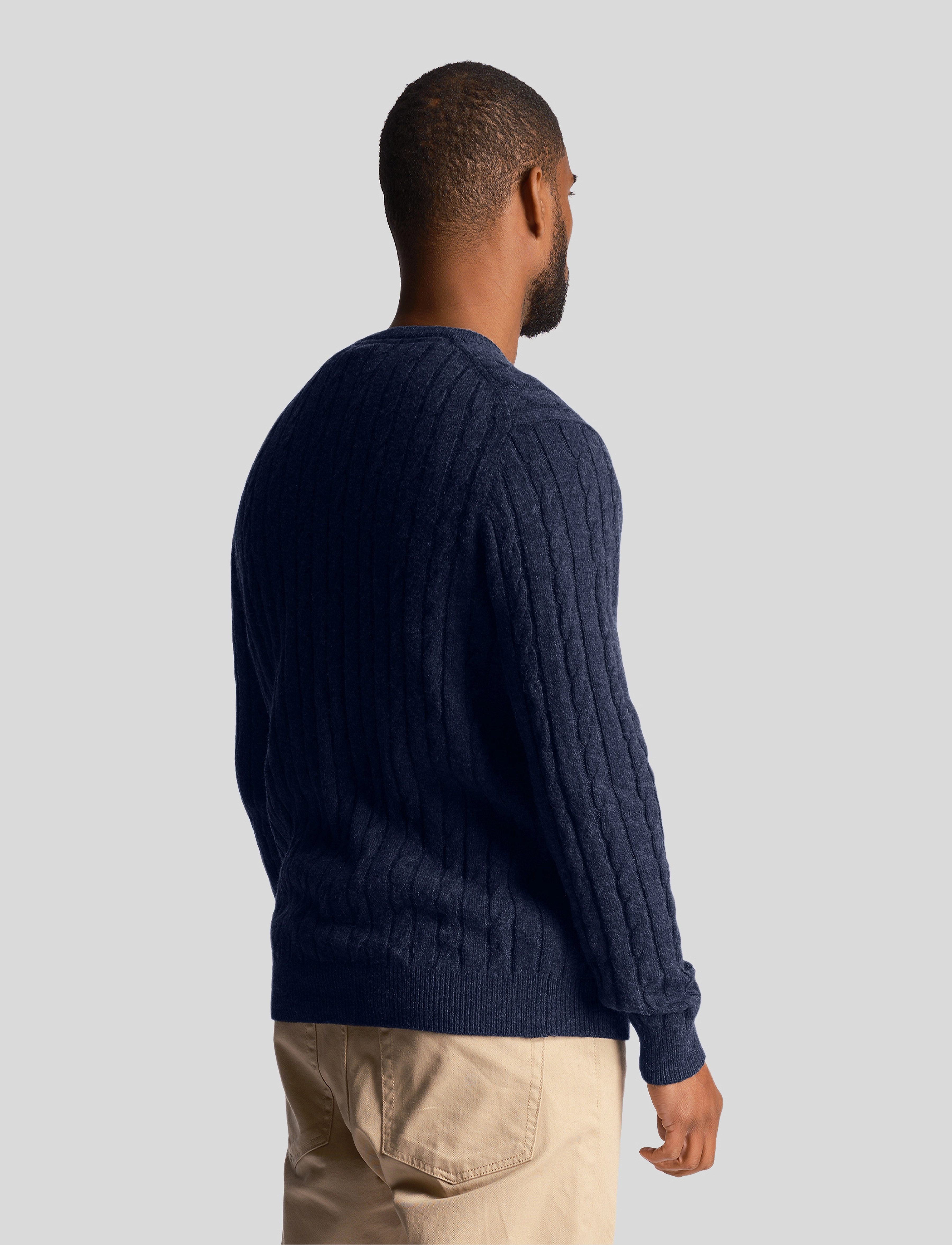 Lyle & Scott - Cable Jumper - dark navy marl - 4
