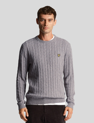 Lyle & Scott - Cable Jumper - pulls col rond - mid grey marl - 0