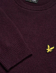 Lyle & Scott - Crew Neck Lambswool Blend Jumper - basic knitwear - burgundy marl - 6