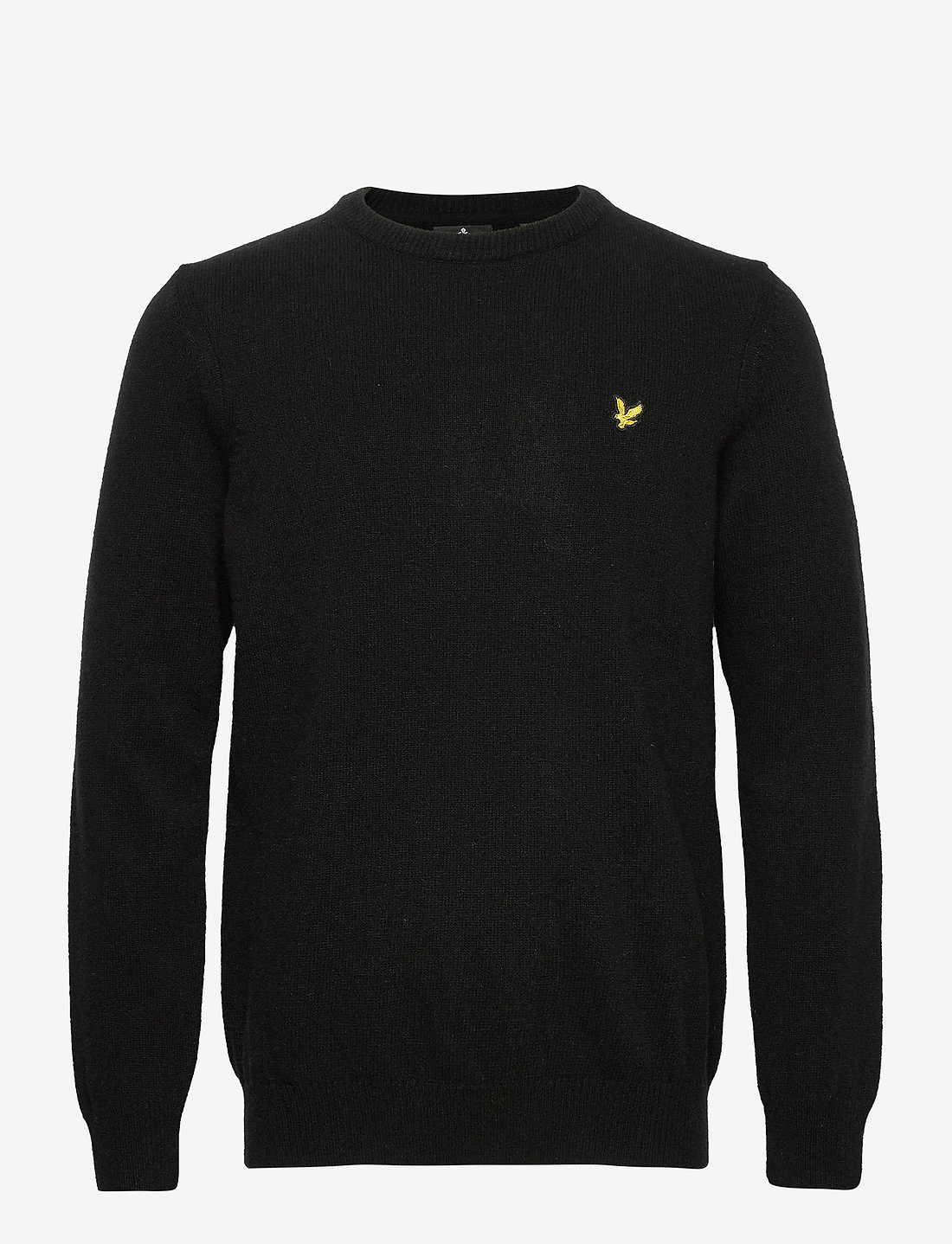 Lyle & Scott - Crew Neck Lambswool Blend Jumper - round necks - jet black marl - 1