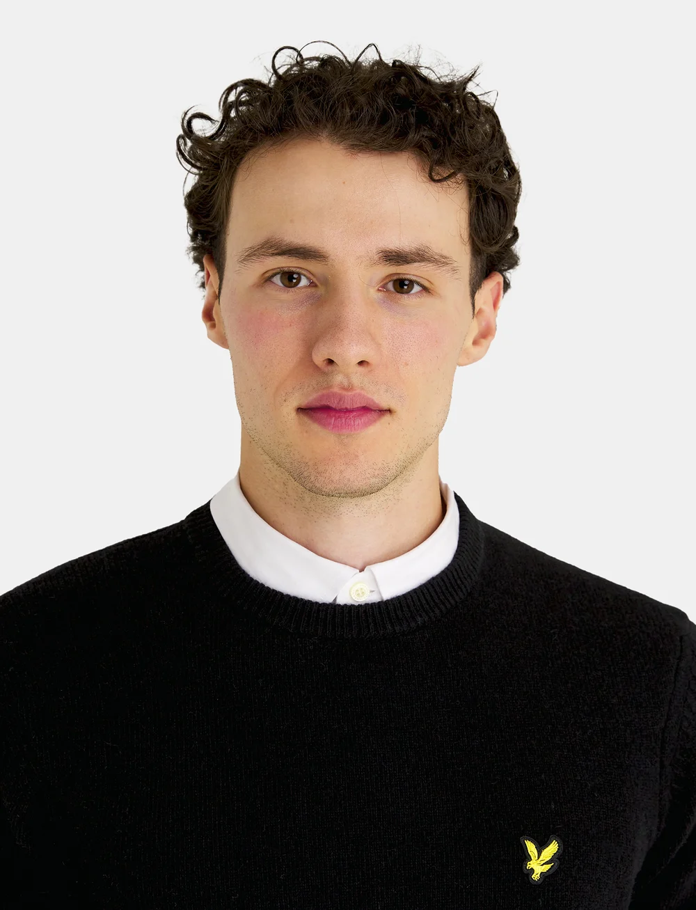 Lyle & Scott - Crew Neck Lambswool Blend Jumper - round necks - jet black marl - 5