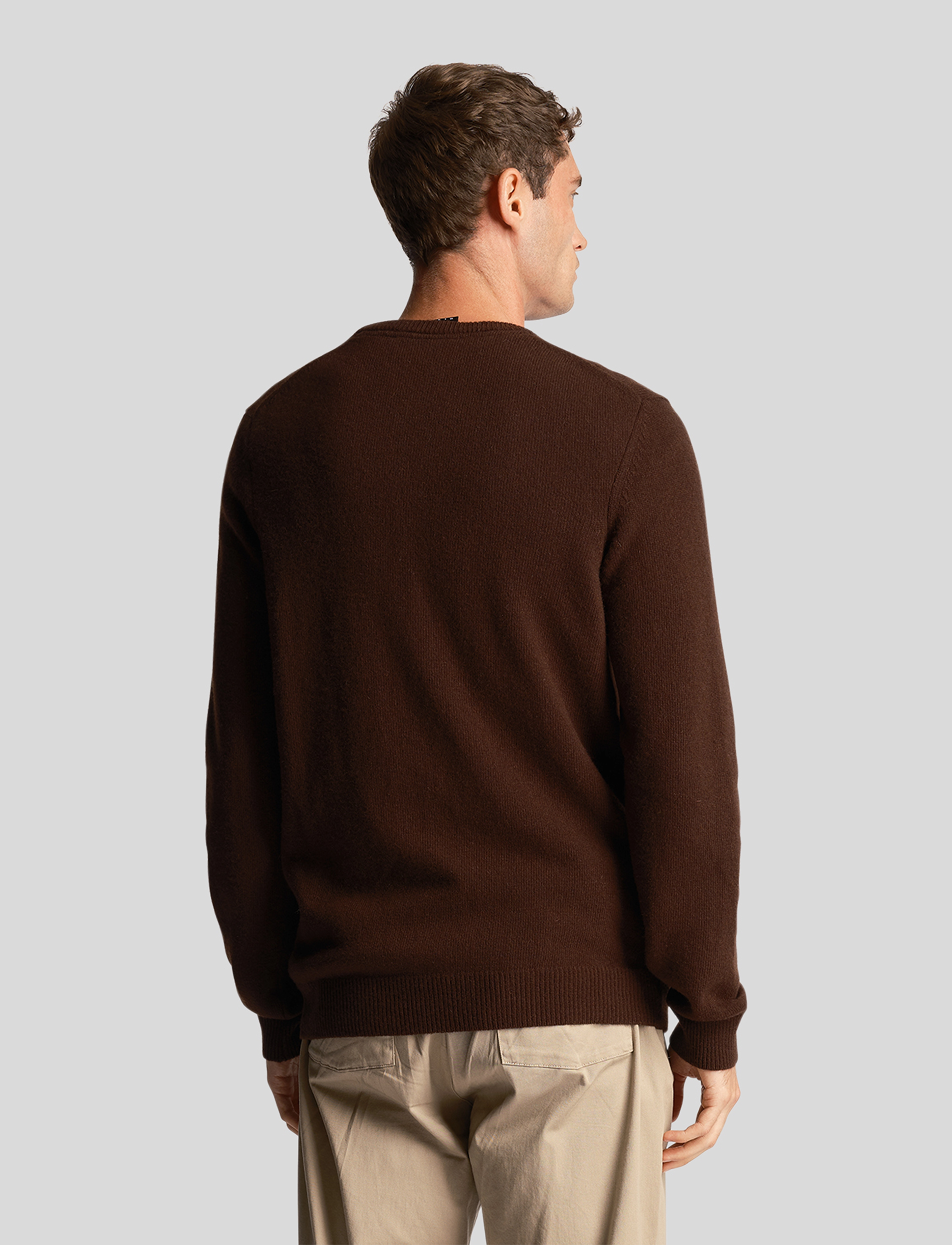 Lyle & Scott - Crew Neck Lambswool Blend Jumper - w826 sediment marl - 4