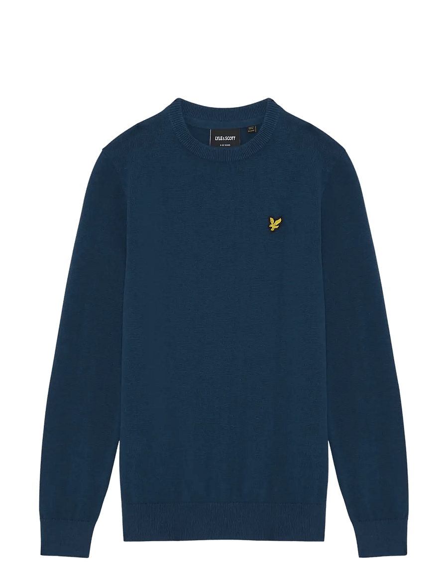 Lyle & Scott - Cotton Crew Neck Jumper - aegean blue - 0