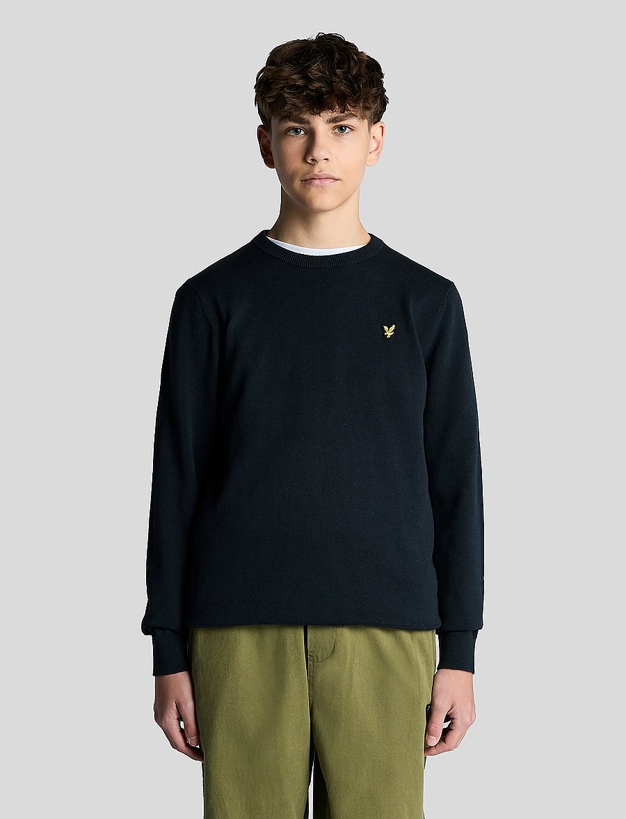 Lyle & Scott - Cotton Crew Neck Jumper - pullover - dark navy - 0