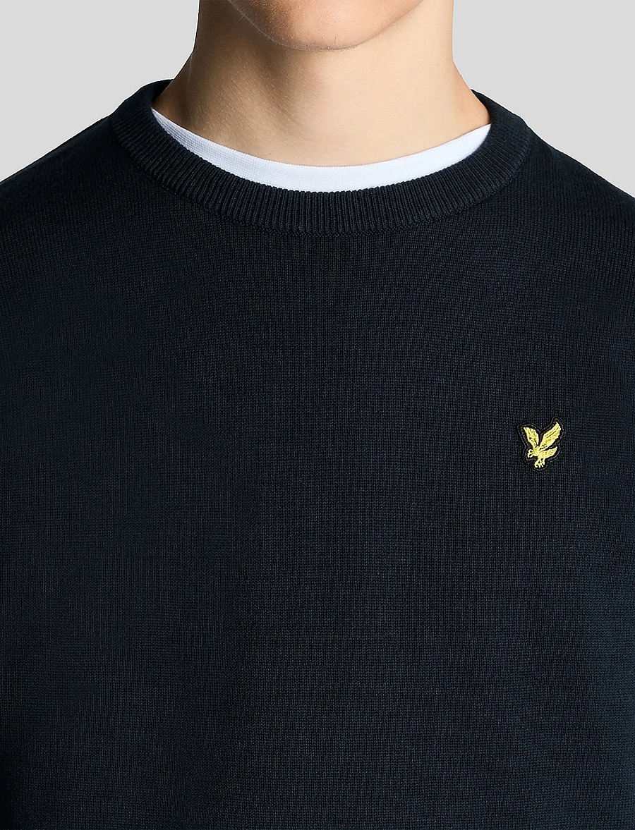 Lyle & Scott - Cotton Crew Neck Jumper - pullover - dark navy - 4