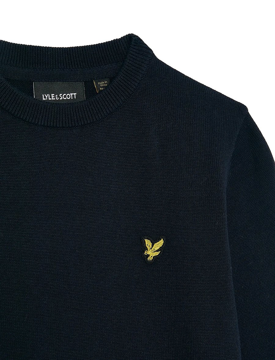 Lyle & Scott - Cotton Crew Neck Jumper - pullover - dark navy - 5
