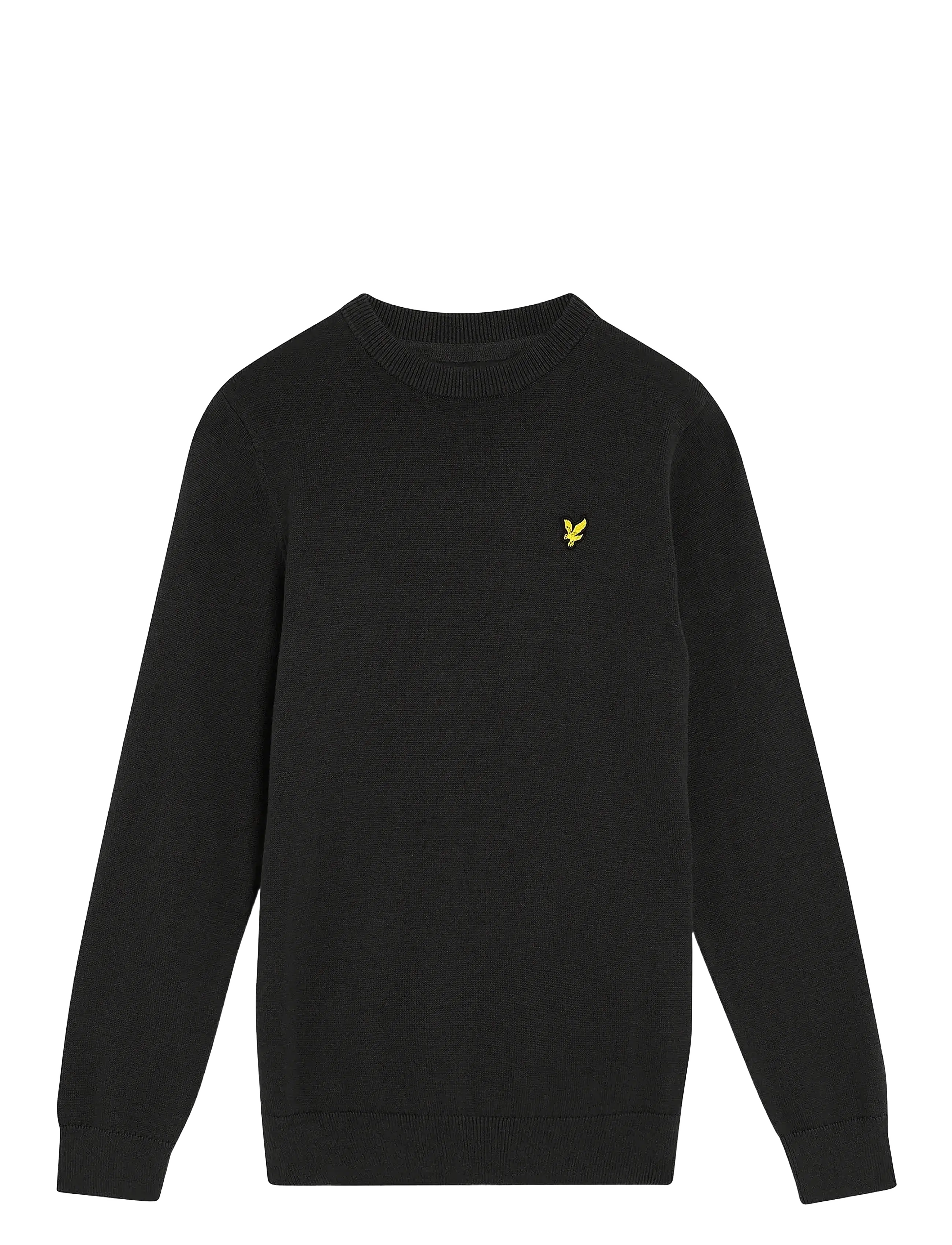 Lyle & Scott Cotton Crew Neck Jumper, 134-140, Knitwear, Schwarz - Pullovers, Kinder