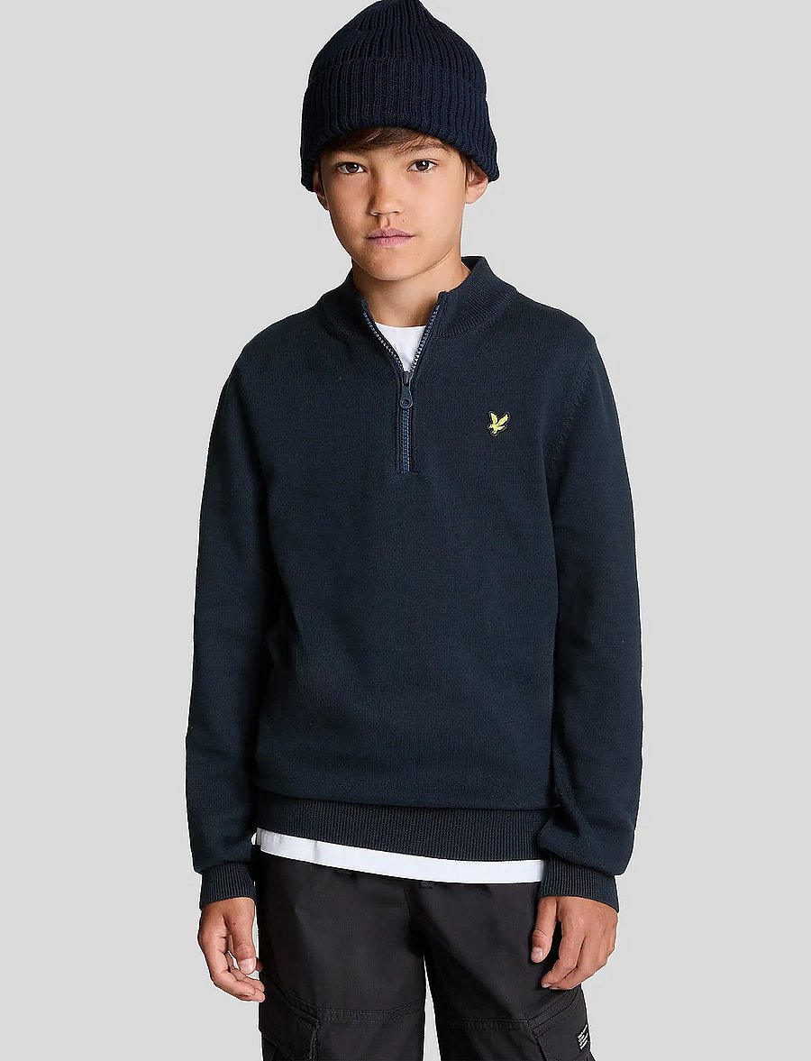 Lyle & Scott - 1/4 Zip Jumper - trøjer - dark navy - 0