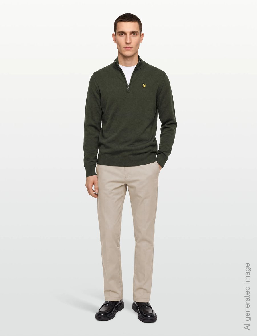 Lyle & Scott - 1/4 Zip Jumper - stickade tröjor - deep depths - 0