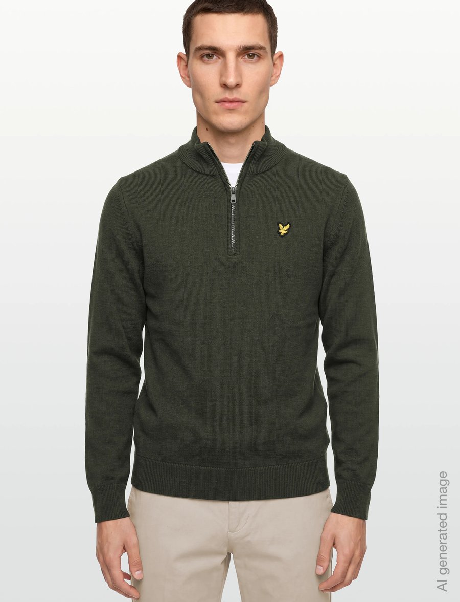 Lyle & Scott - 1/4 Zip Jumper - stickade tröjor - deep depths - 3
