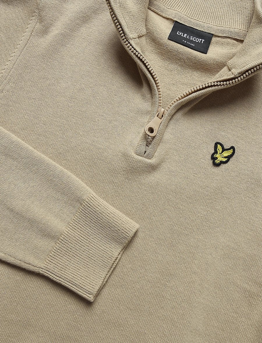 Lyle & Scott - 1/4 Zip Jumper - stickade tröjor - sand storm - 2