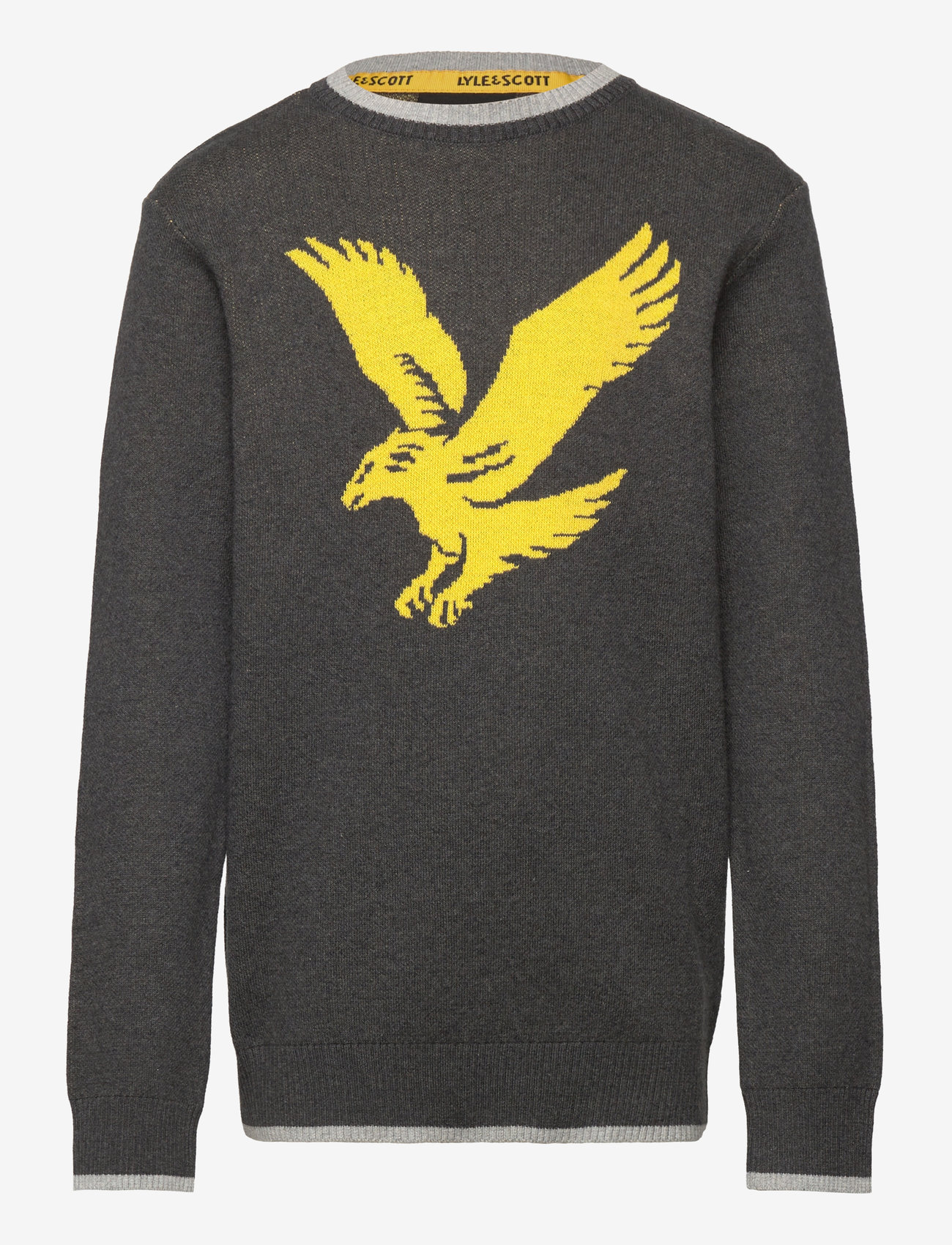 Lyle & Scott - Eagle Intarsia Jumper - charcoal marl - 0