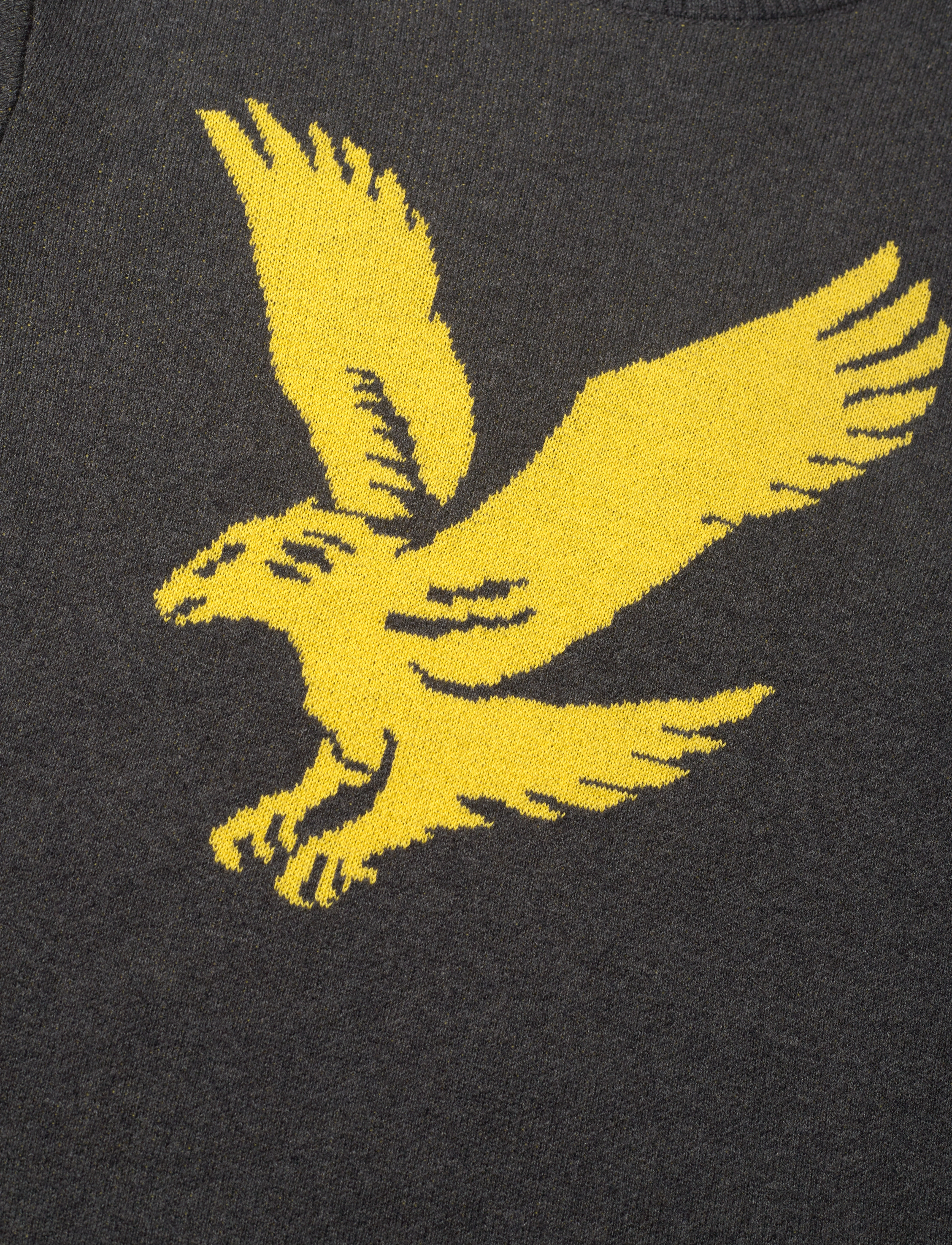 Lyle & Scott - Eagle Intarsia Jumper - charcoal marl - 2
