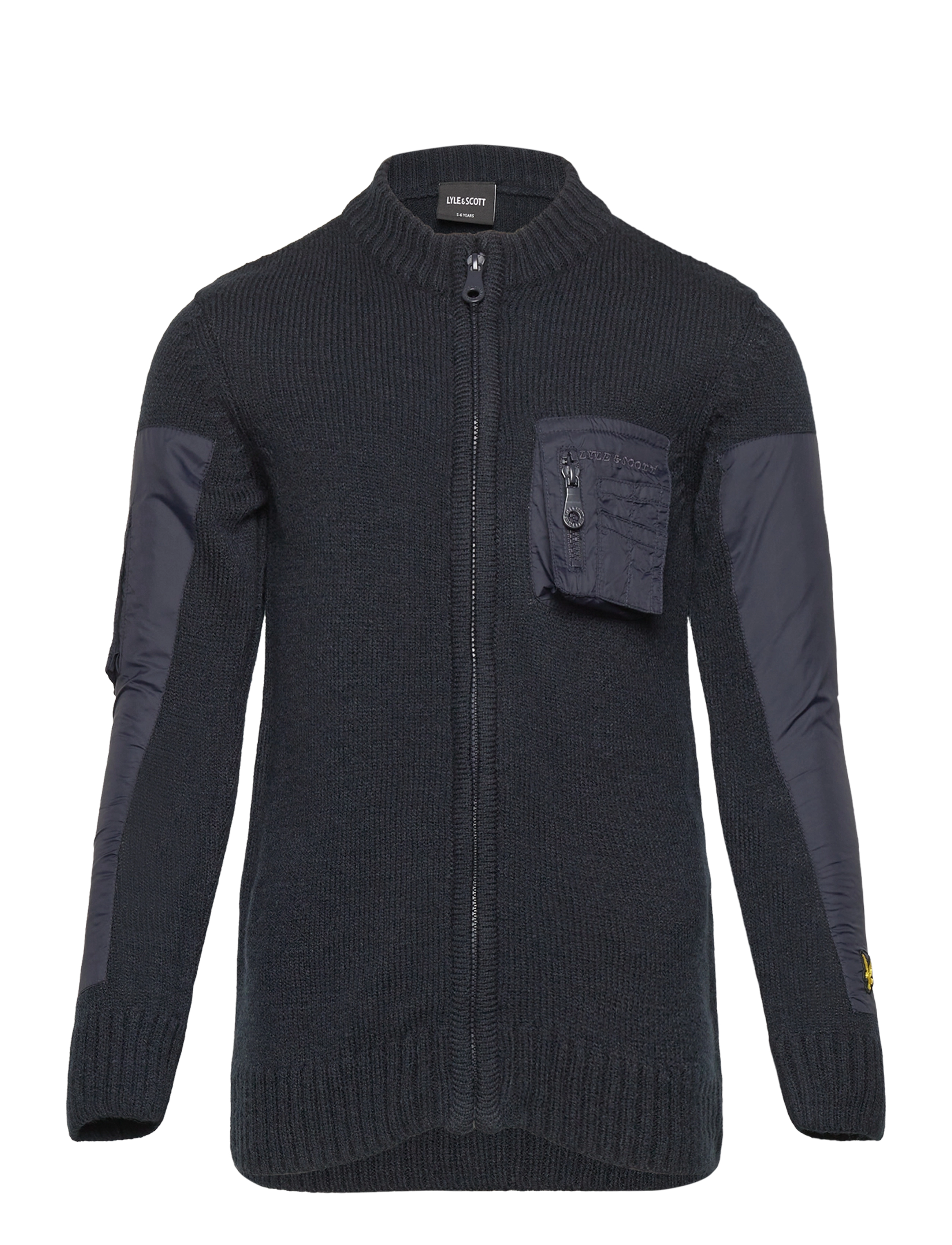 Lyle & Scott - Tonal Nylon Trim Cardigan - z271 dark navy - 0