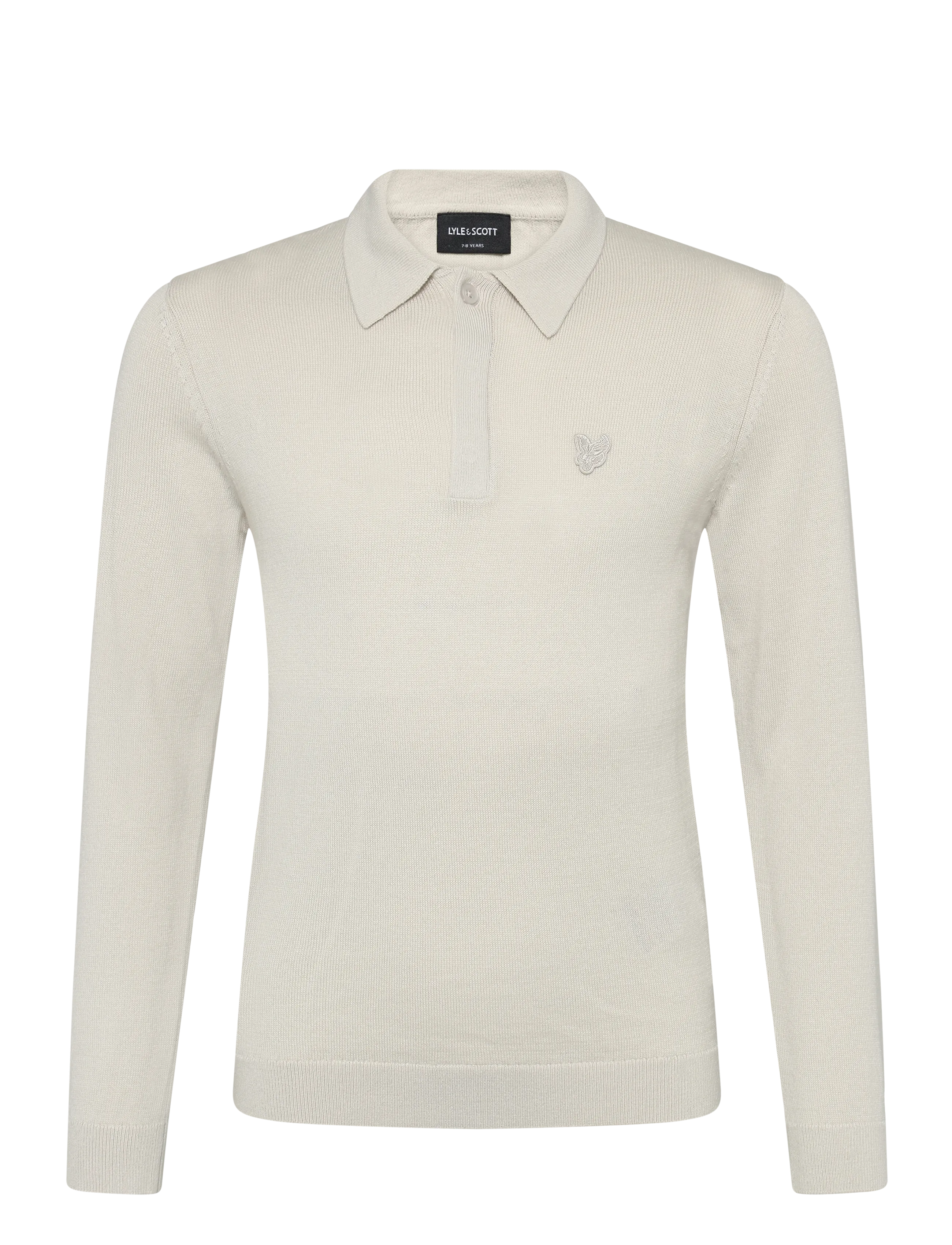 Lyle & Scott Ls Knitted Polo Shirt, 134-140, Beige, Polo Skjorter > Langærmede Polo Shirts, Børn
