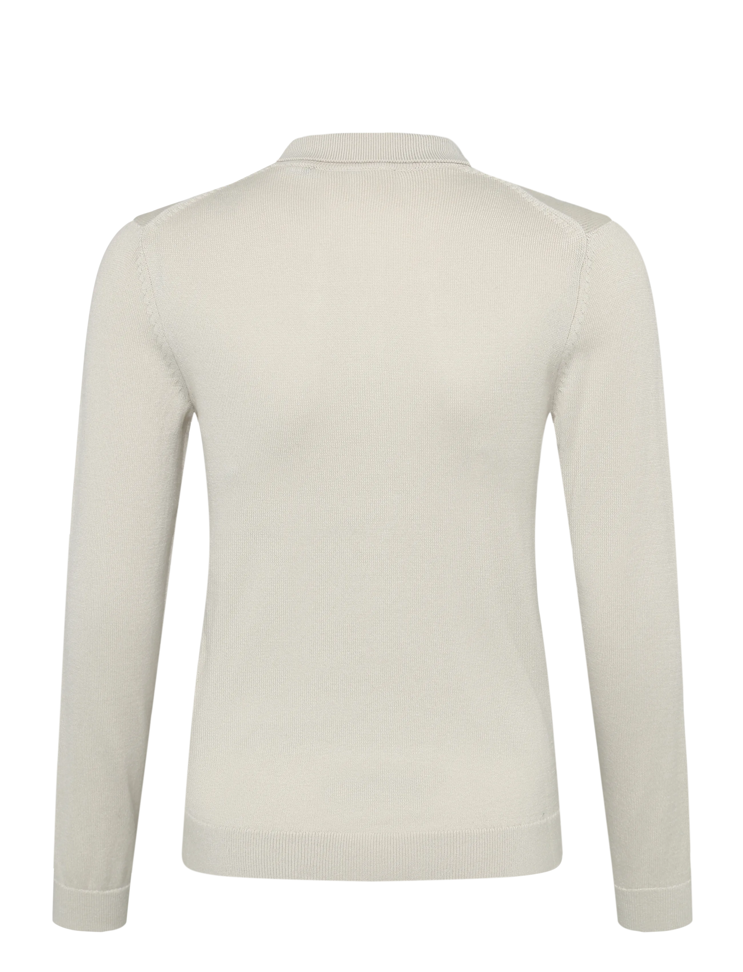 Lyle & Scott - LS Knitted Polo Shirt - langärmelig poloshirt - putty - 1