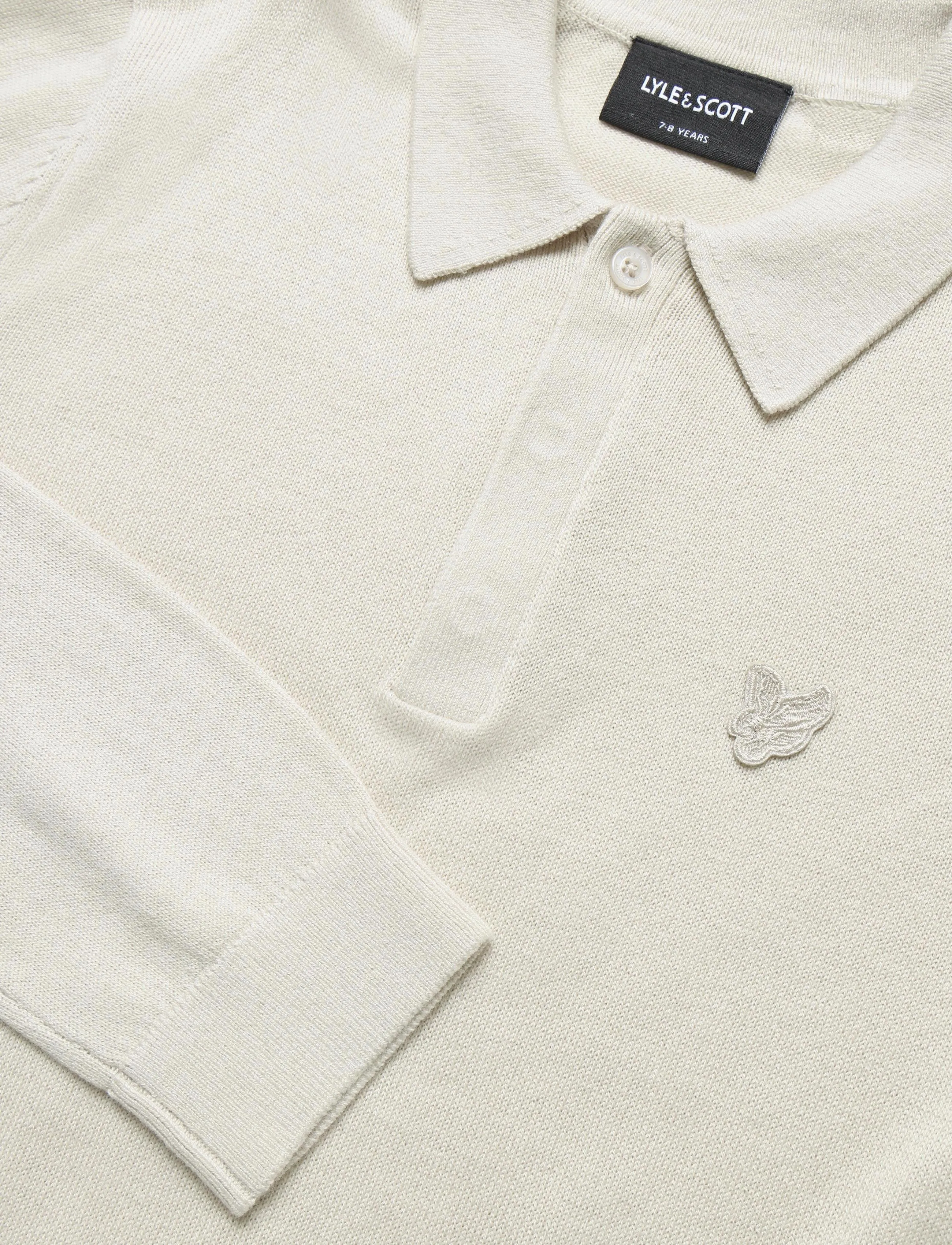 Lyle & Scott - LS Knitted Polo Shirt - langärmelig poloshirt - putty - 2