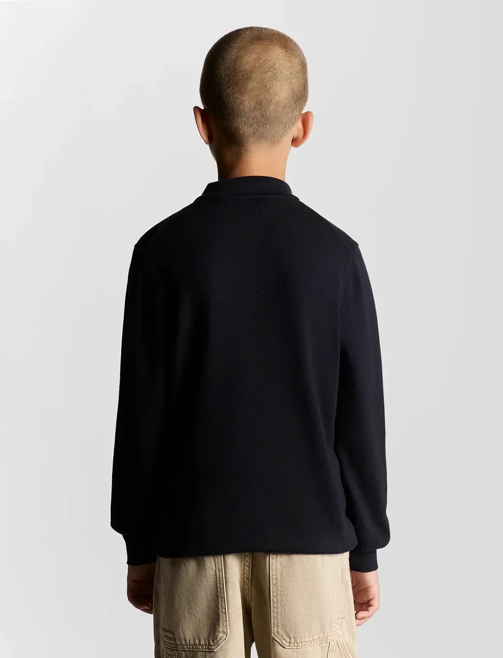 Lyle & Scott - LS Knitted Polo Shirt - långärmade pikéer - z271 dark navy - 2