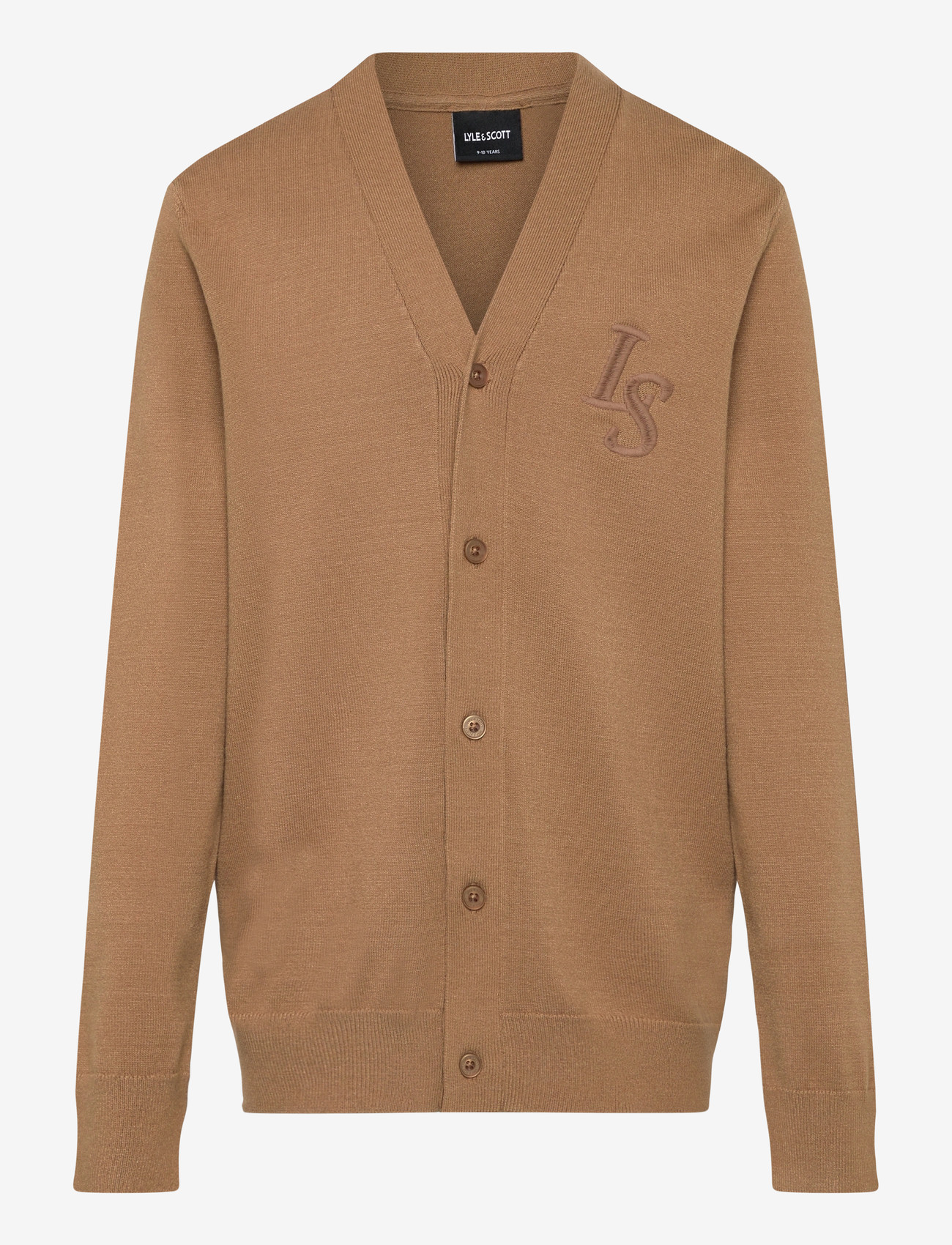 Lyle & Scott - L&S Monogram Button Through Cardigan - cardigans - x851 tigers eye - 0