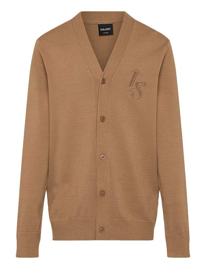 Lyle & Scott - L&S Monogram Button Through Cardigan - cardigans - x851 tigers eye - 0