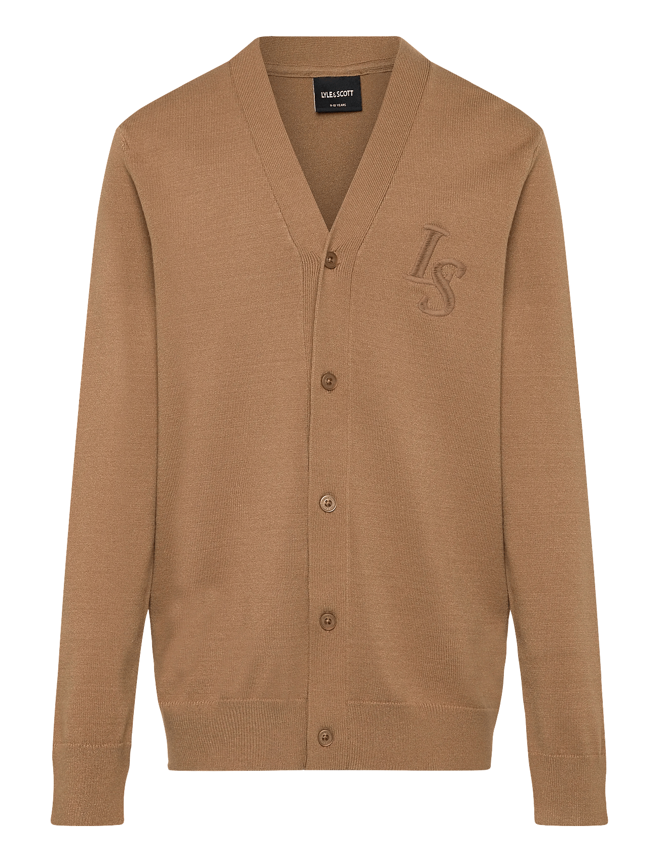 L&S Monogram Button Through Cardigan - X851 TIGERS EYE