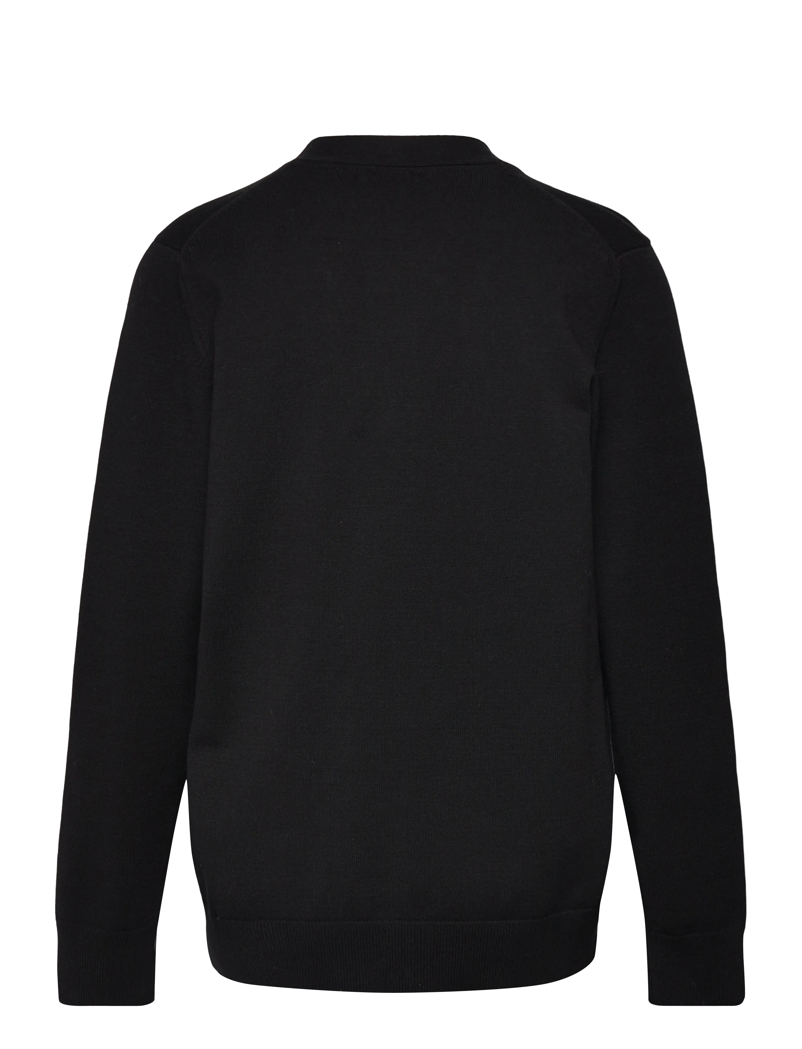 Lyle & Scott - L&S Monogram Button Through Cardigan - koftor - z865 jet black - 1