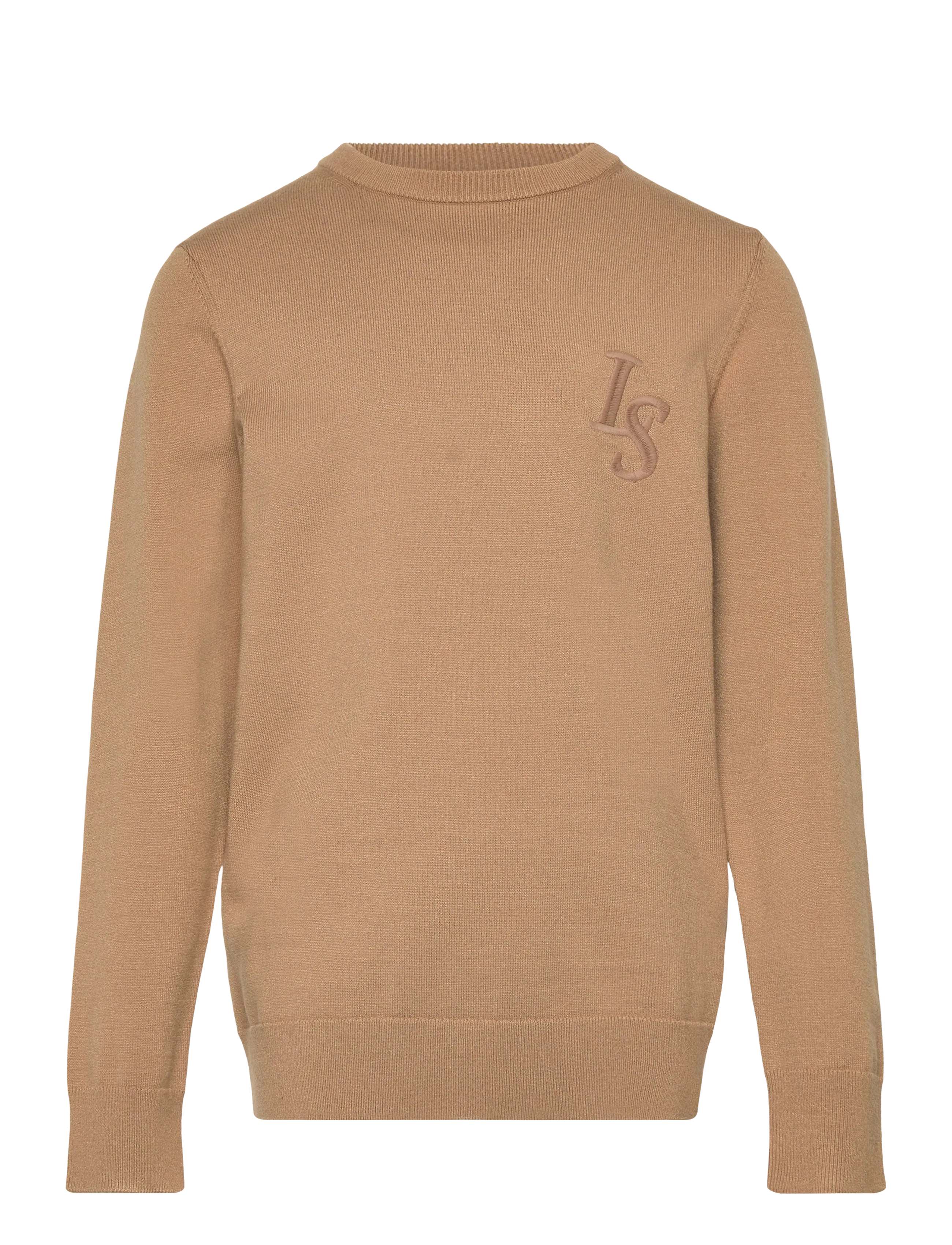 L&S Monogram Crew Neck Jumper - X851 TIGERS EYE