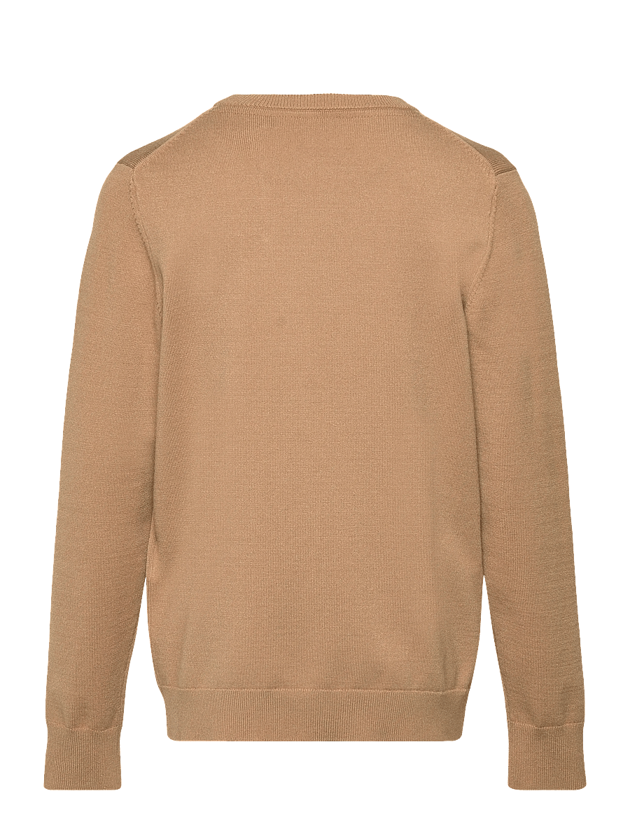 Lyle & Scott - L&S Monogram Crew Neck Jumper - stickade tröjor - x851 tigers eye - 1