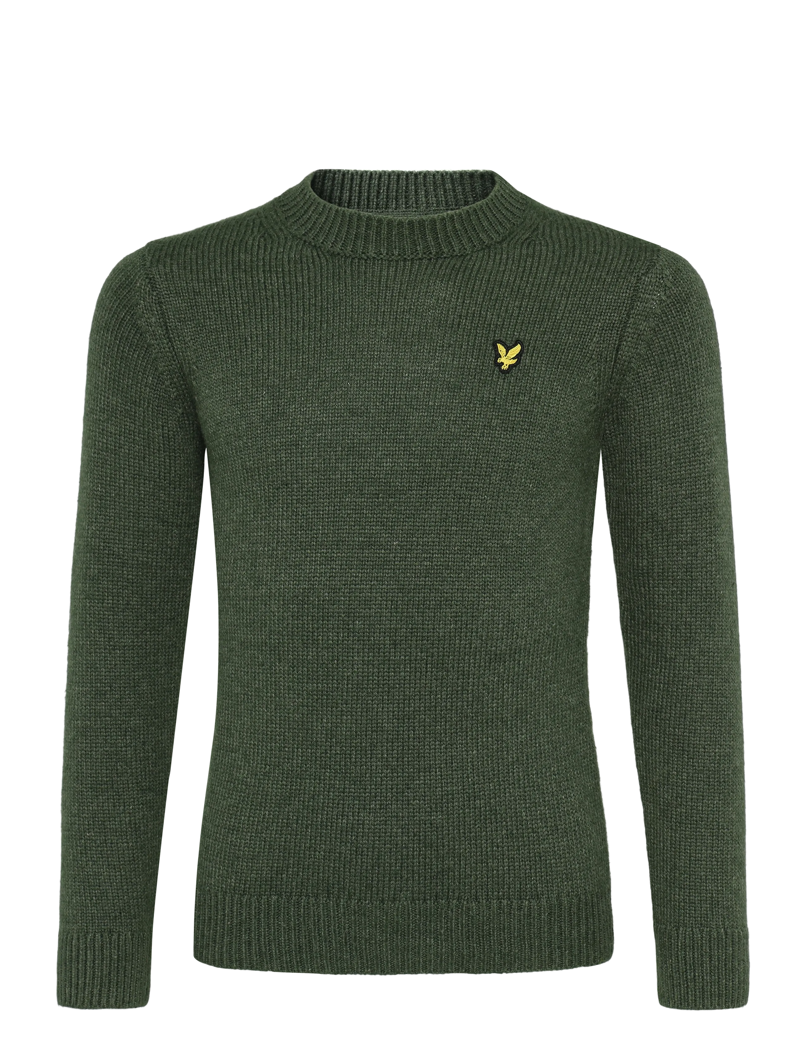 Lyle & Scott Melange Crew Neck Jumper - Shoppa efter storlek - DEEP DEPTHS MARL / green