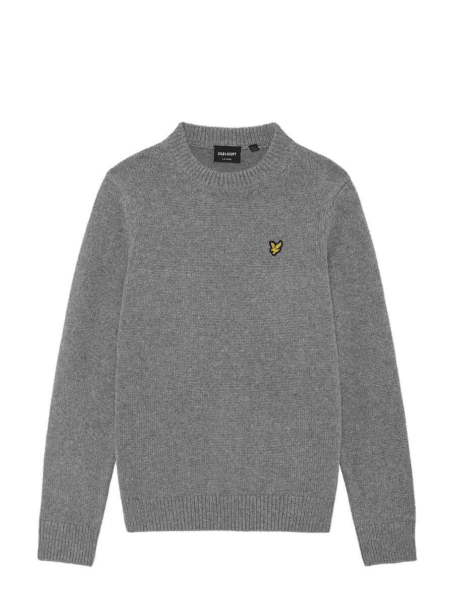 Lyle & Scott - Melange Crew Neck Jumper - mid grey marl - 0