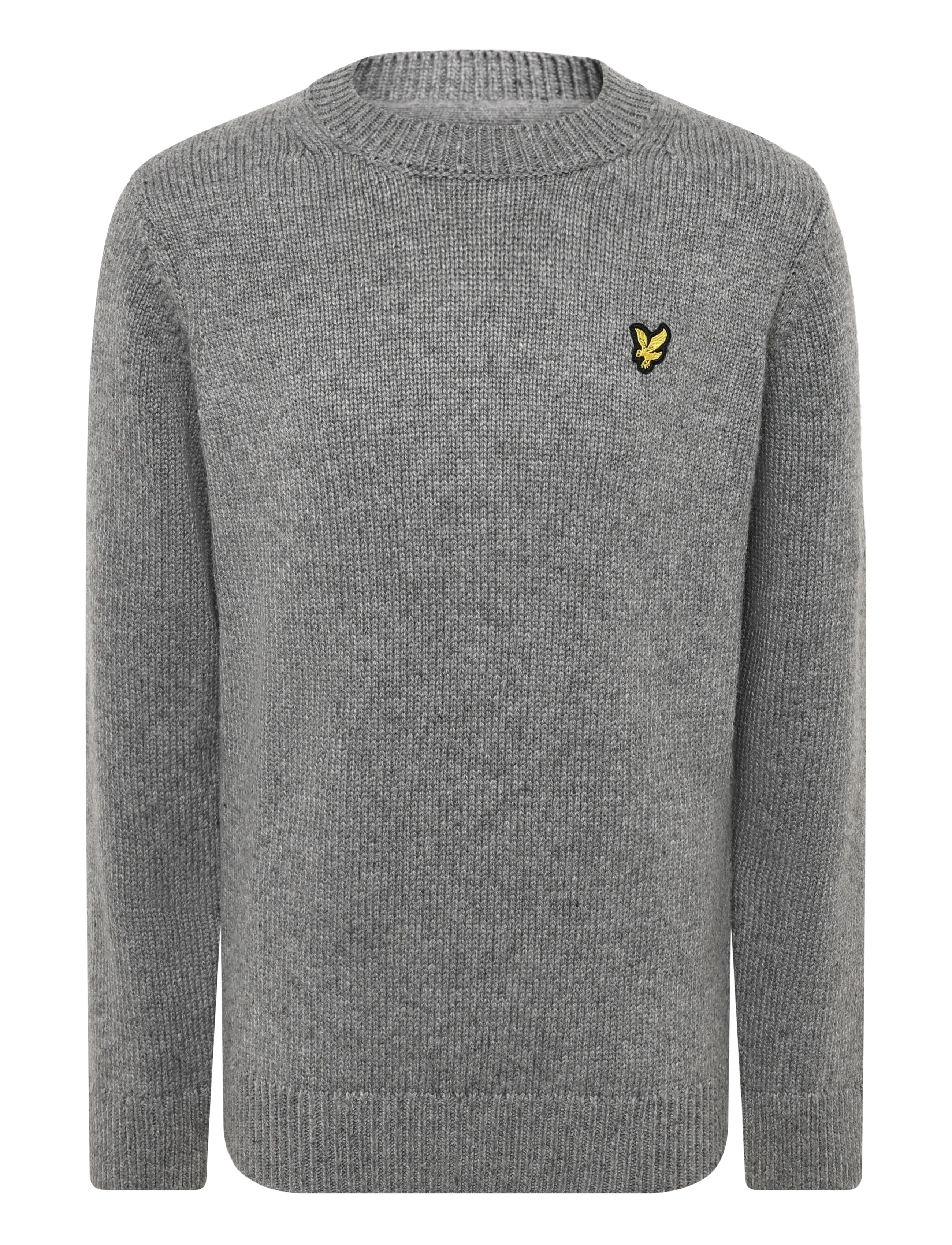 Lyle & Scott Melange Crew Neck Jumper - Topid - MID GREY MARL / grey