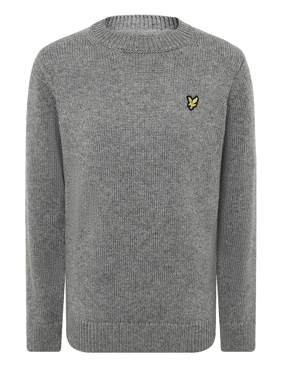 Lyle & Scott - Melange Crew Neck Jumper - strickmode - mid grey marl - 0