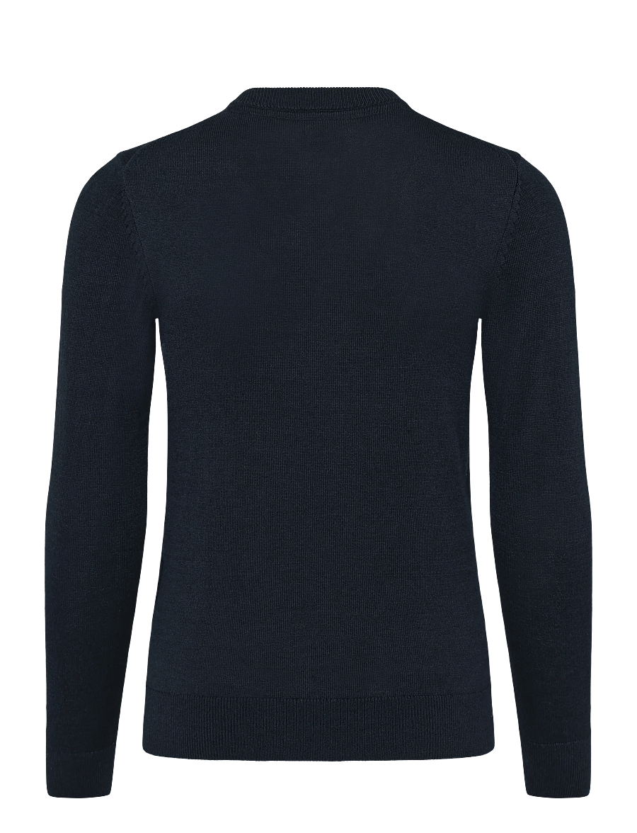 Lyle & Scott - Tonal Eagle Crew Neck Jumper - trøjer - dark navy - 1