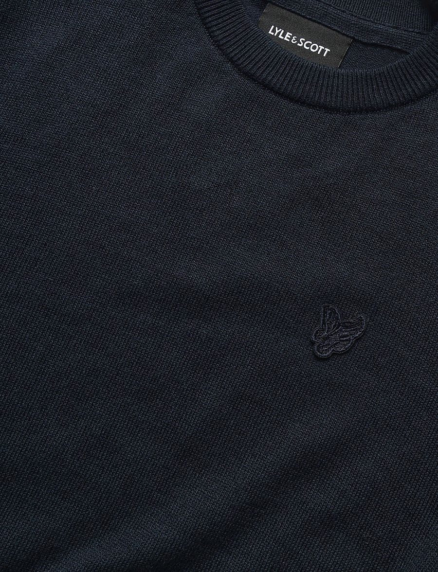 Lyle & Scott - Tonal Eagle Crew Neck Jumper - trøjer - dark navy - 2