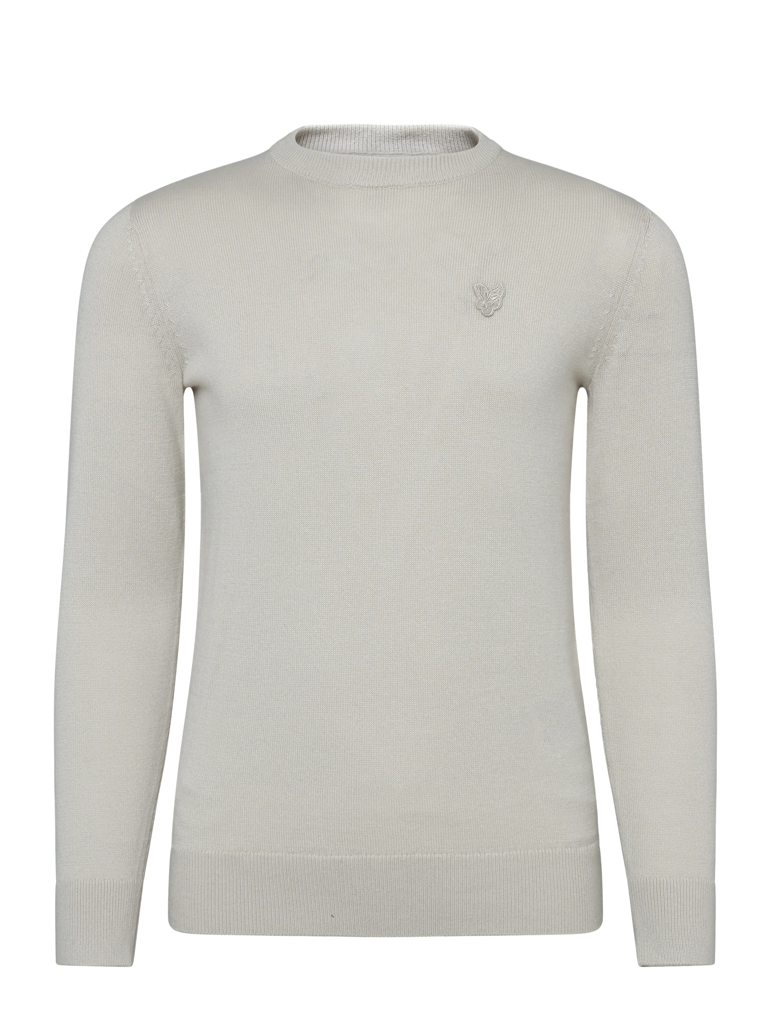 Lyle & Scott Tonal Eagle Crew Neck Jumper, 128-134, Knitwear, Beige - Pullovers, Kinder