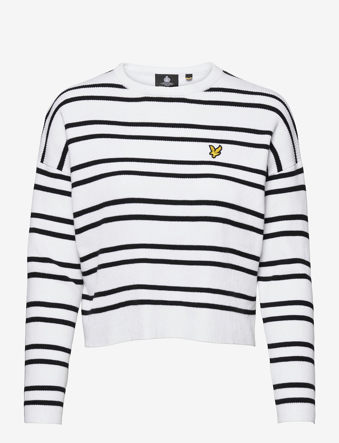 Ribbed Stripe Jumper - WHITE