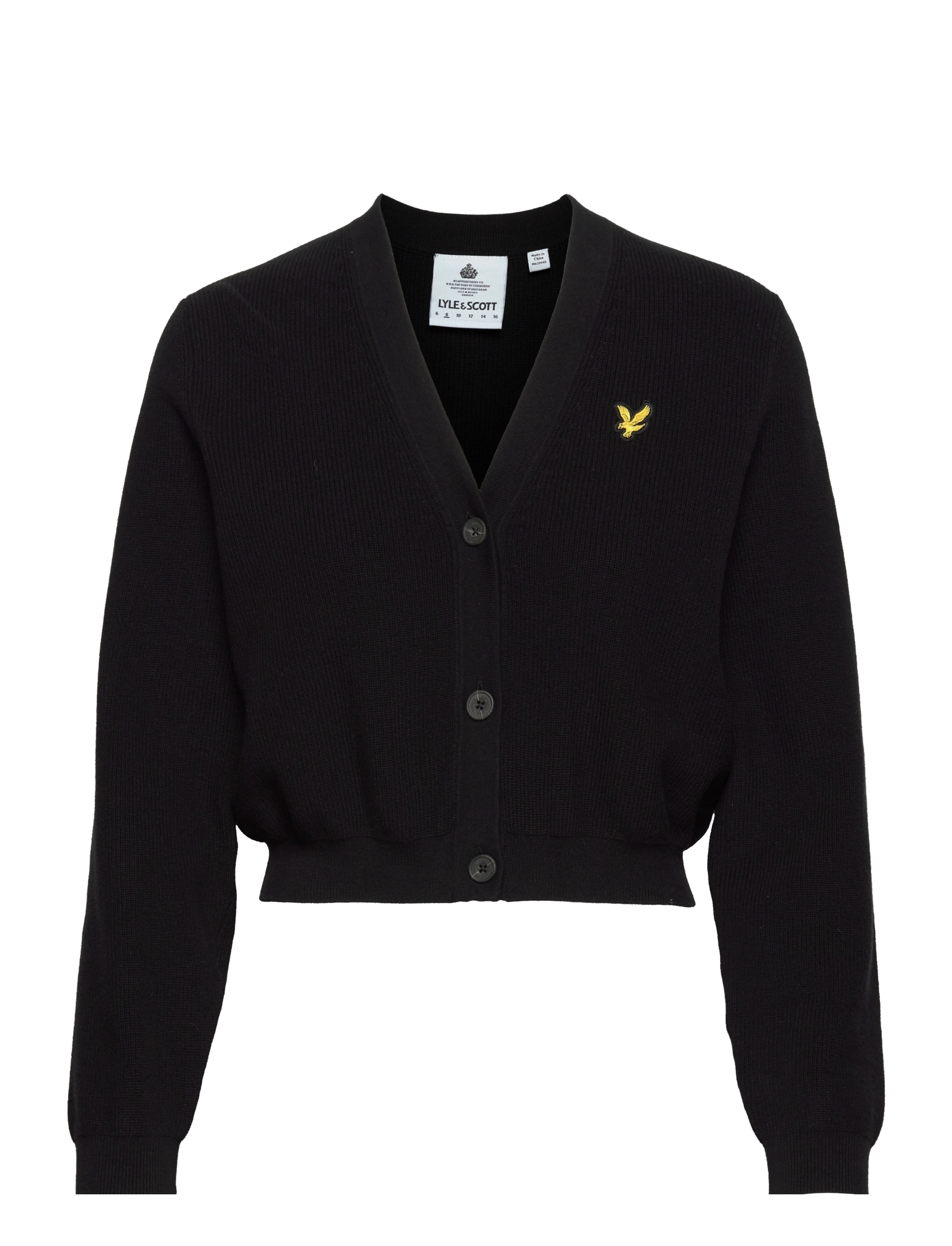 Lyle & Scott - Cropped Cardigan - jet black - 0