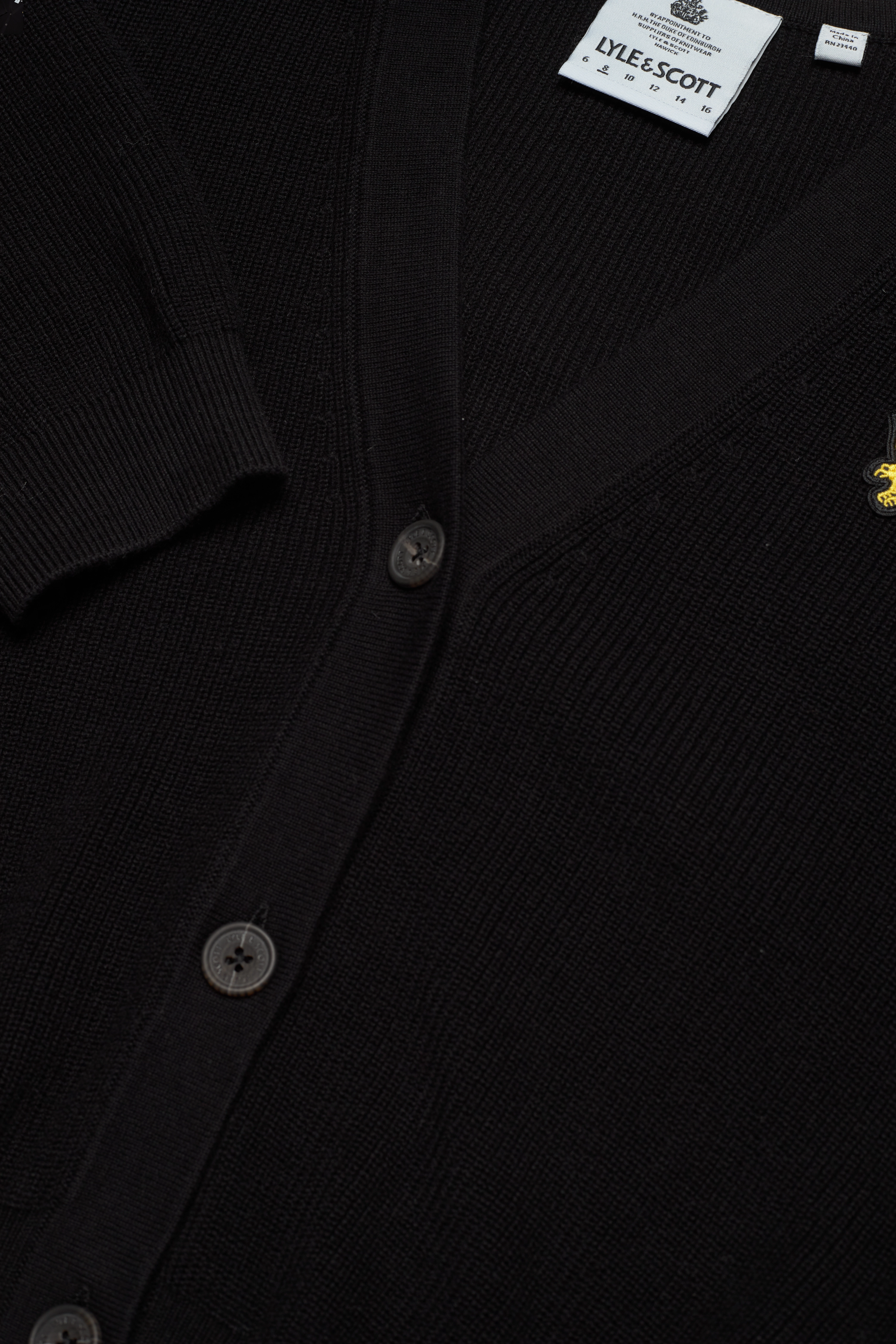 Lyle & Scott - Cropped Cardigan - jet black - 2