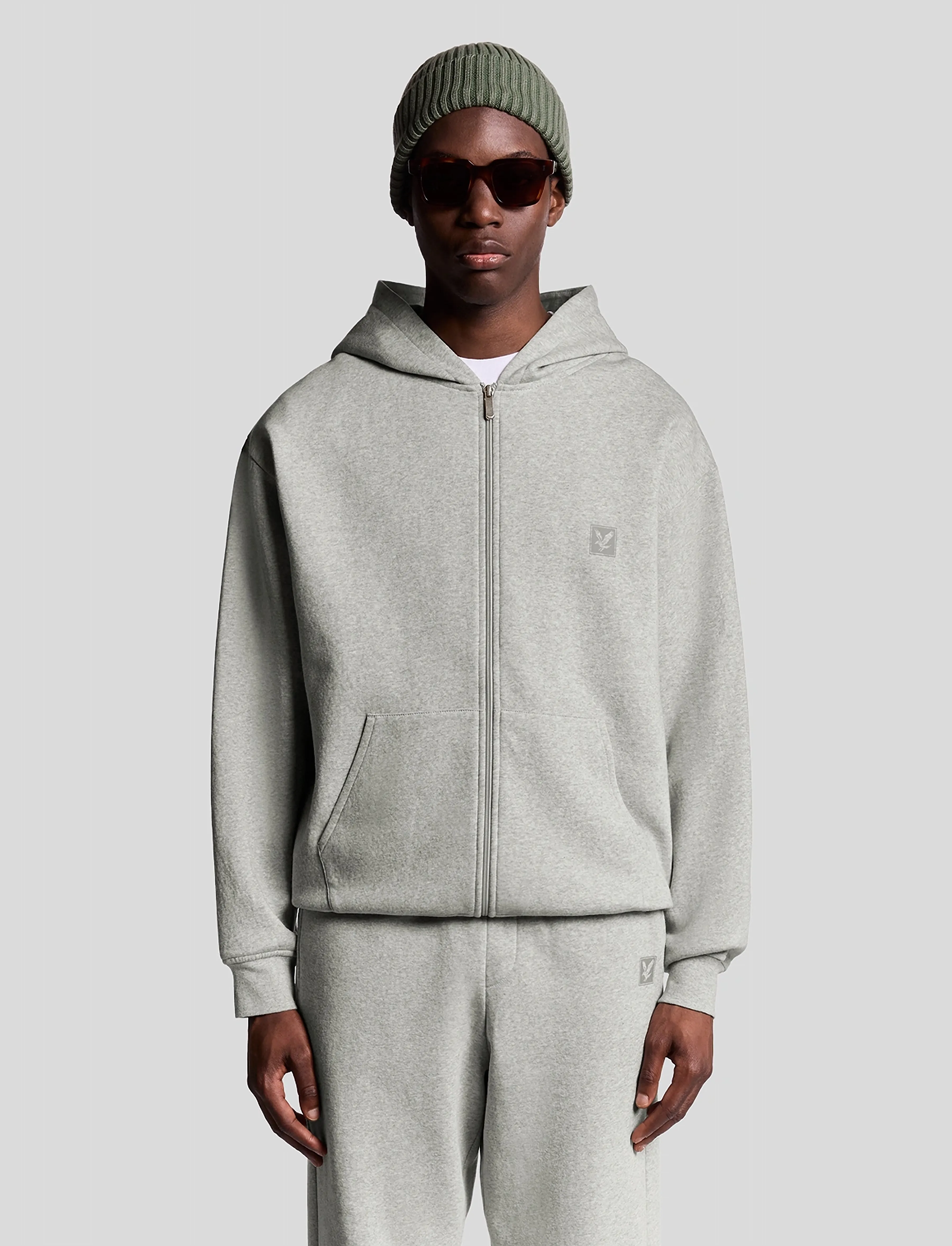 Lyle & Scott Loungewear Zip Through Hoodie - App deal - LIGHT GREY MARL / grey