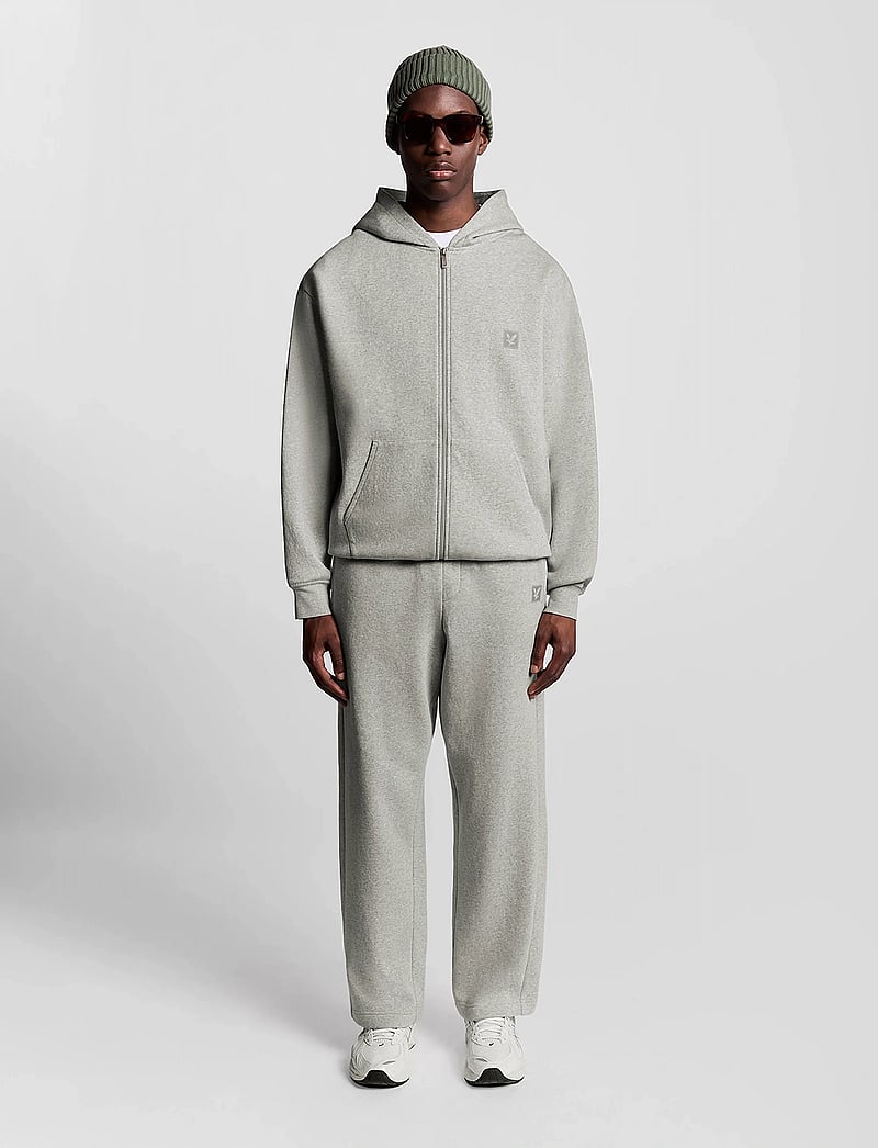Lyle & Scott - Loungewear Zip Through Hoodie - hættetrøjer - light grey marl - 4