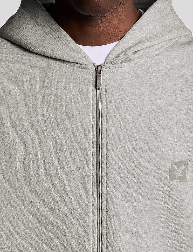 Lyle & Scott - Loungewear Zip Through Hoodie - hættetrøjer - light grey marl - 5