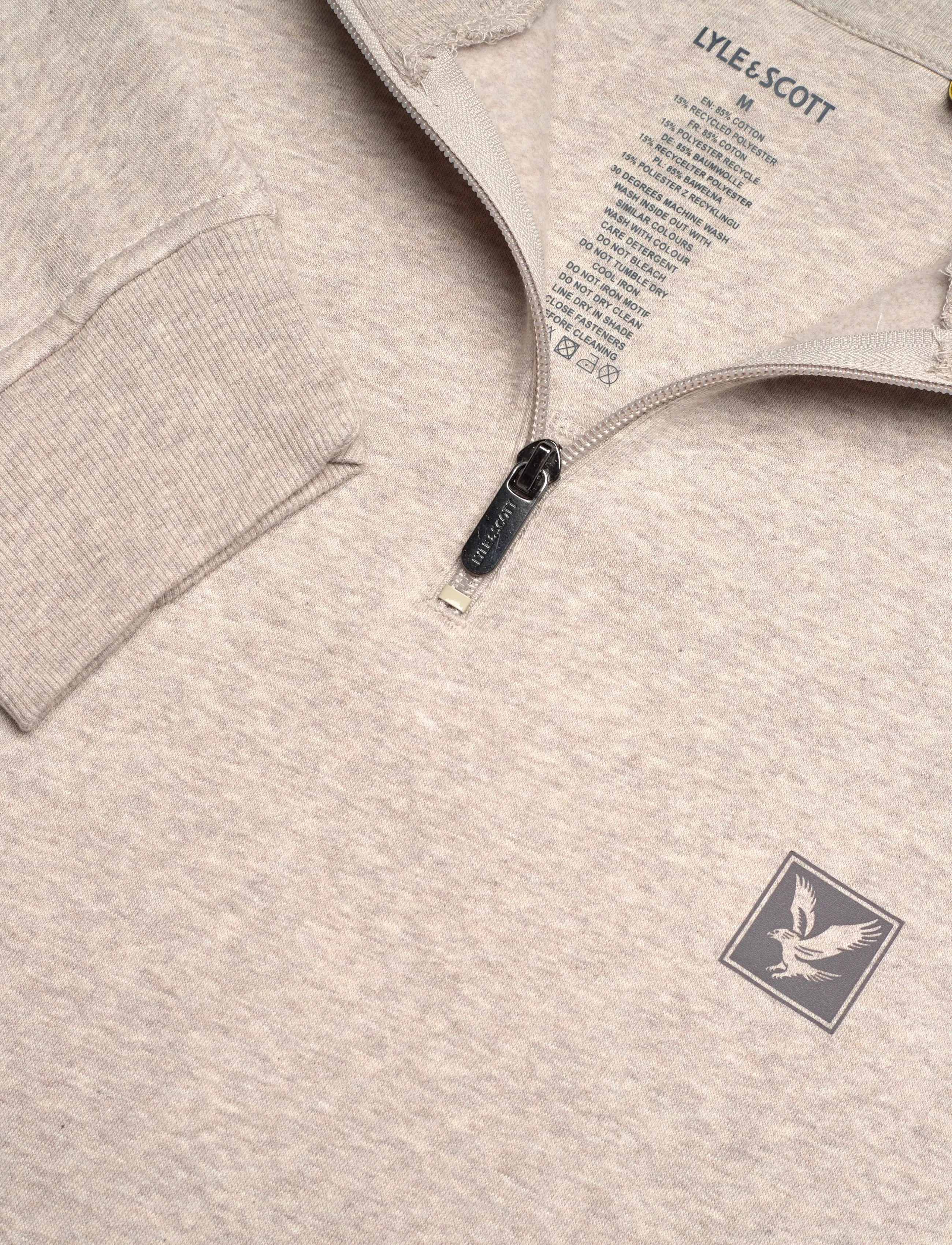 Lyle & Scott - Loungewear 1/4 Zip Sweatshirt - sweatshirts - z92 oatmeal marl - 5