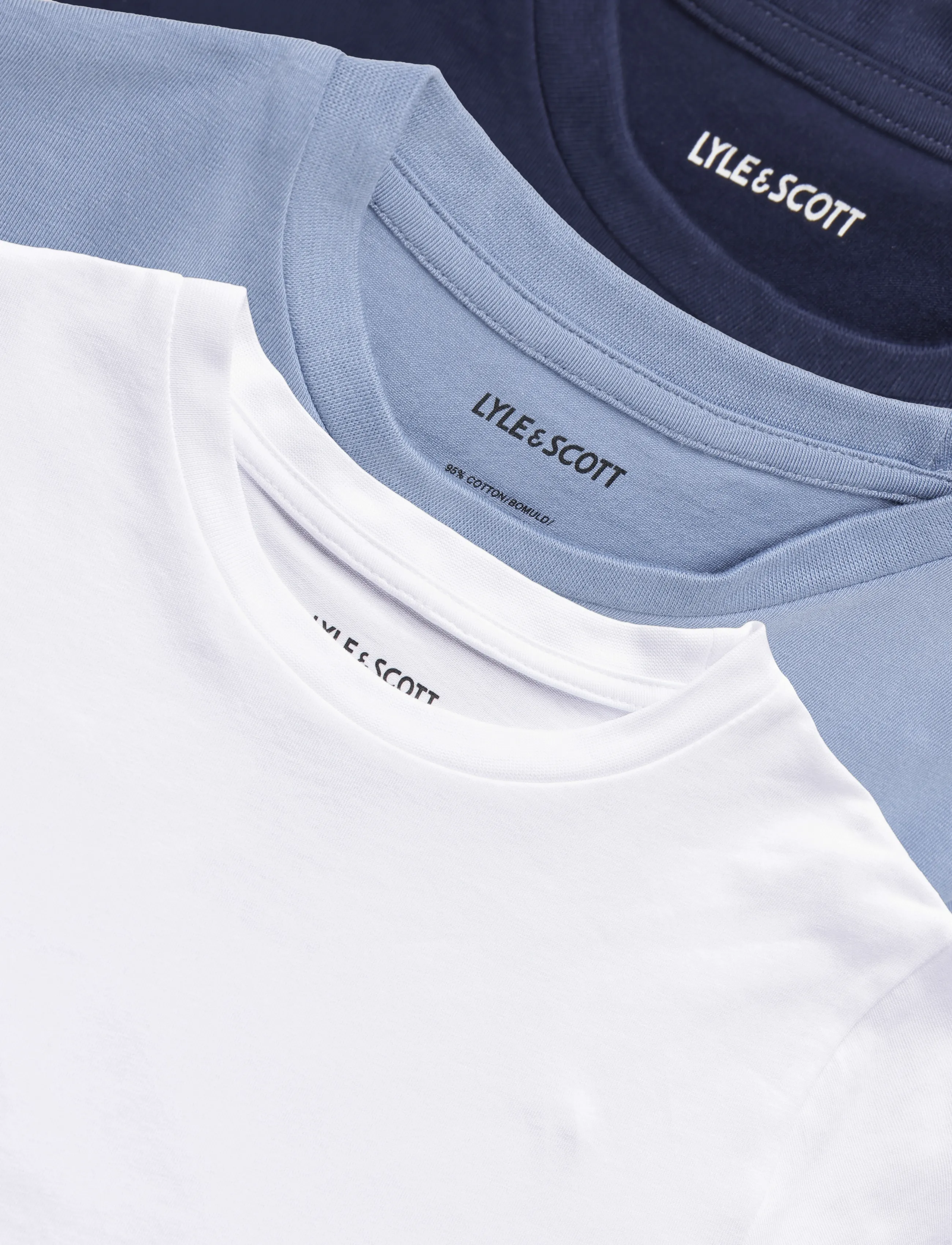 Lyle & Scott - Loungewear 3 Pack T-shirts - kortärmade t-shirts - navy/ power blue/ white - 2
