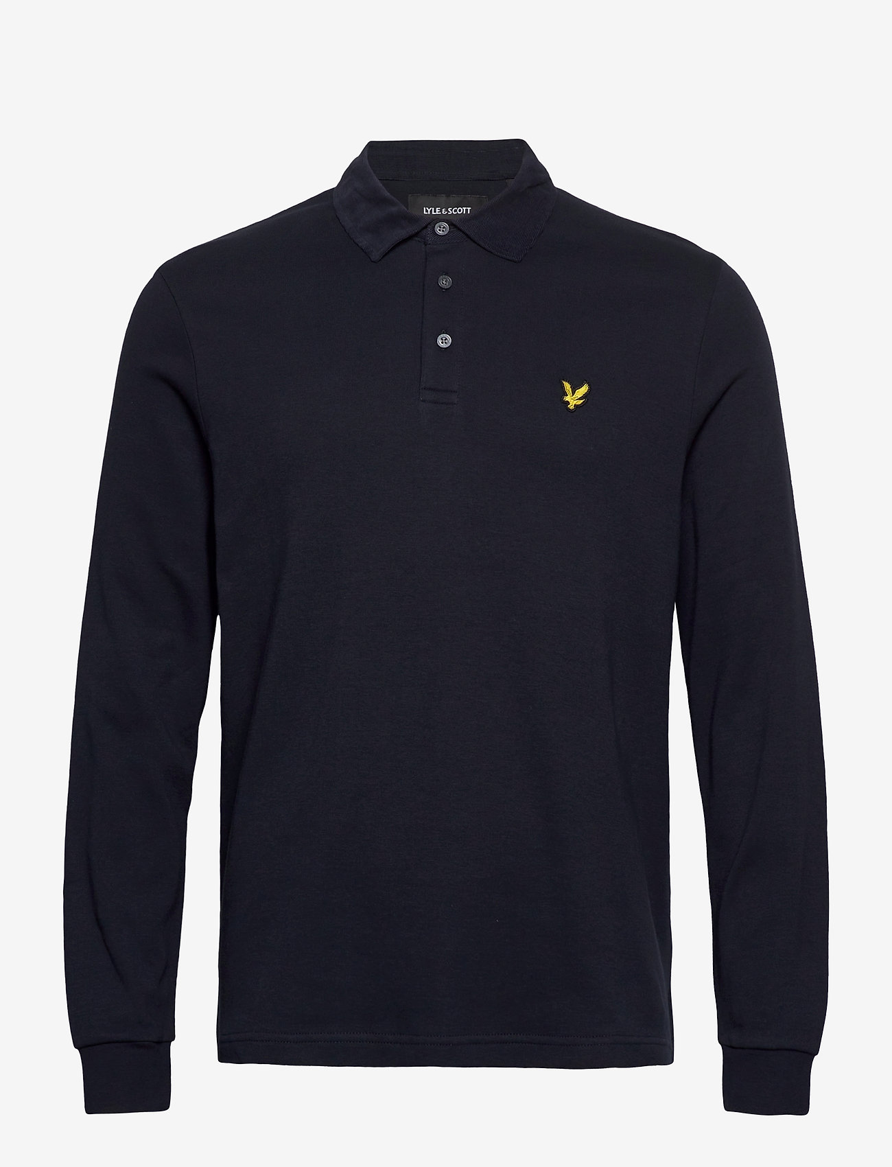 Lyle & Scott - Cord Collar Long Sleeve Polo - dark navy - 0