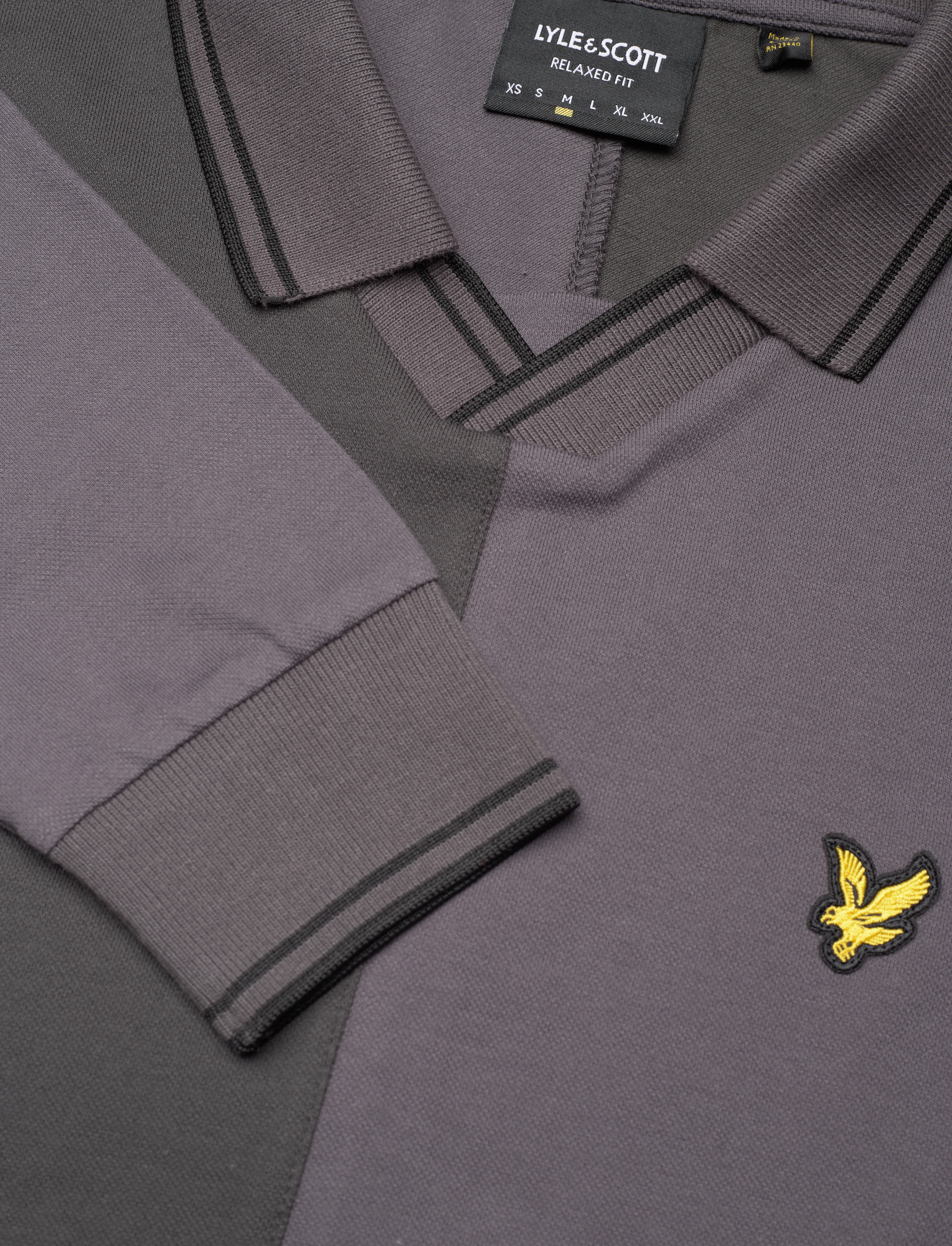 Lyle & Scott - LS Wide Tonal Stripe Polo Shirt - gunmetal - 2