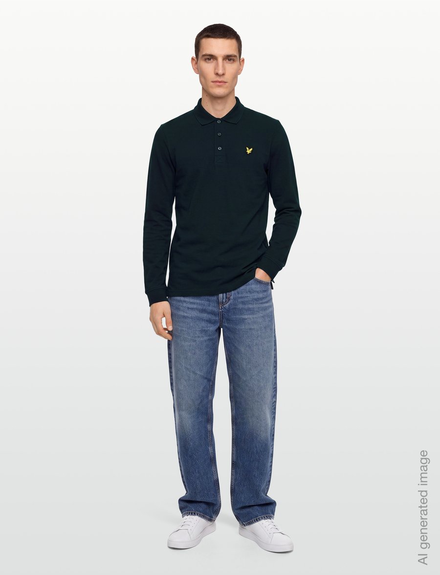 Lyle & Scott - LS Polo Shirt - langärmelig - dark navy - 0