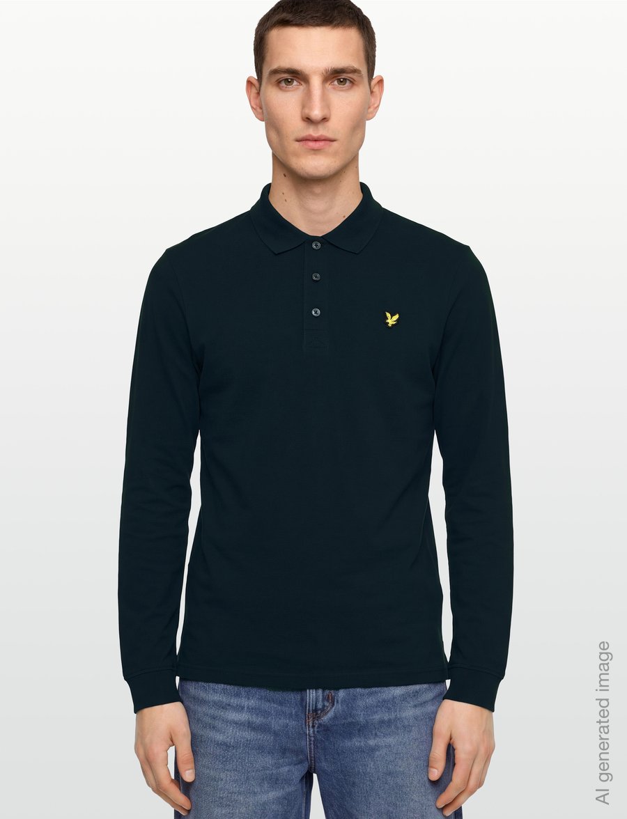 Lyle & Scott - LS Polo Shirt - langärmelig - dark navy - 3